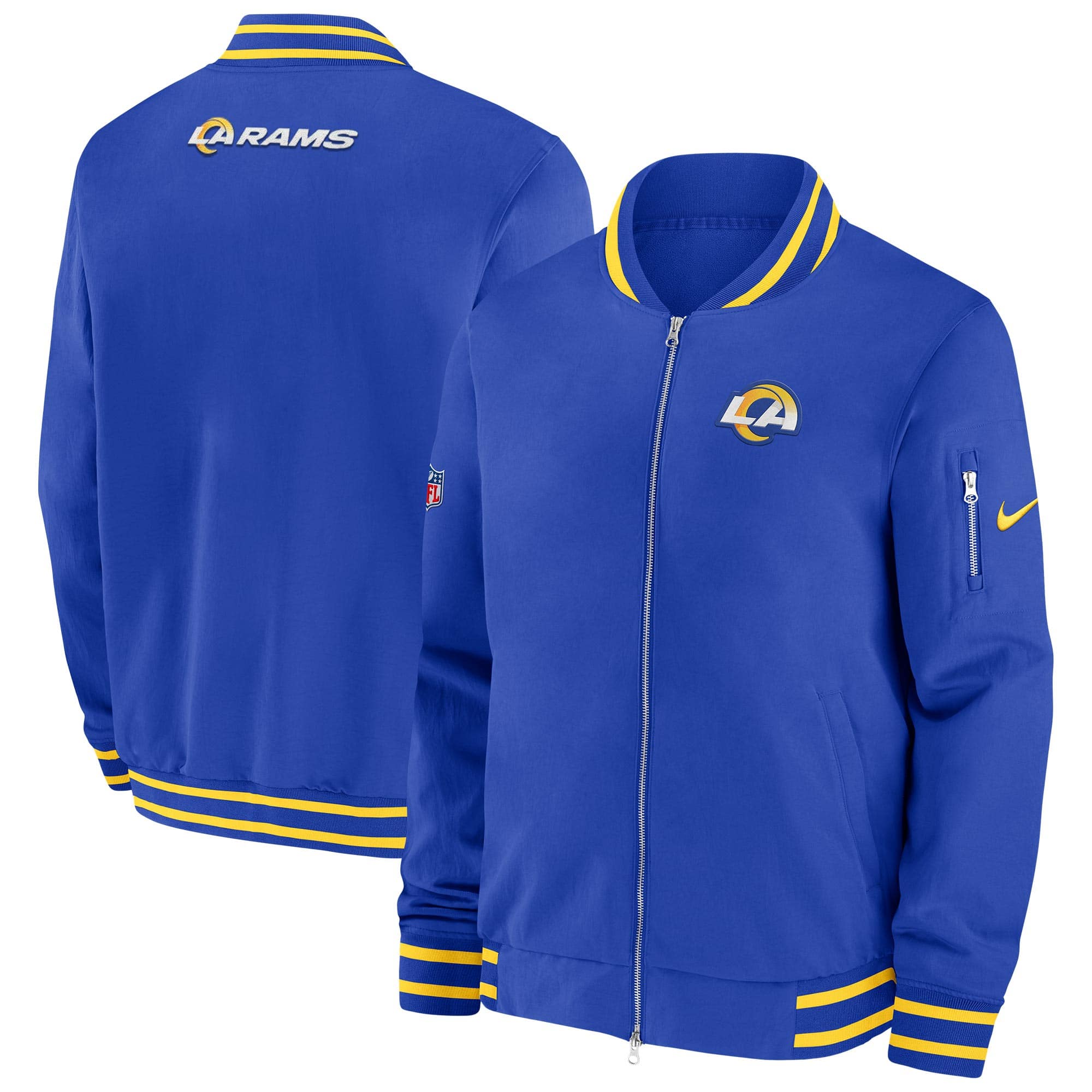 Los Angeles Rams NFL Sideline Nike Coach Bomber Jacke