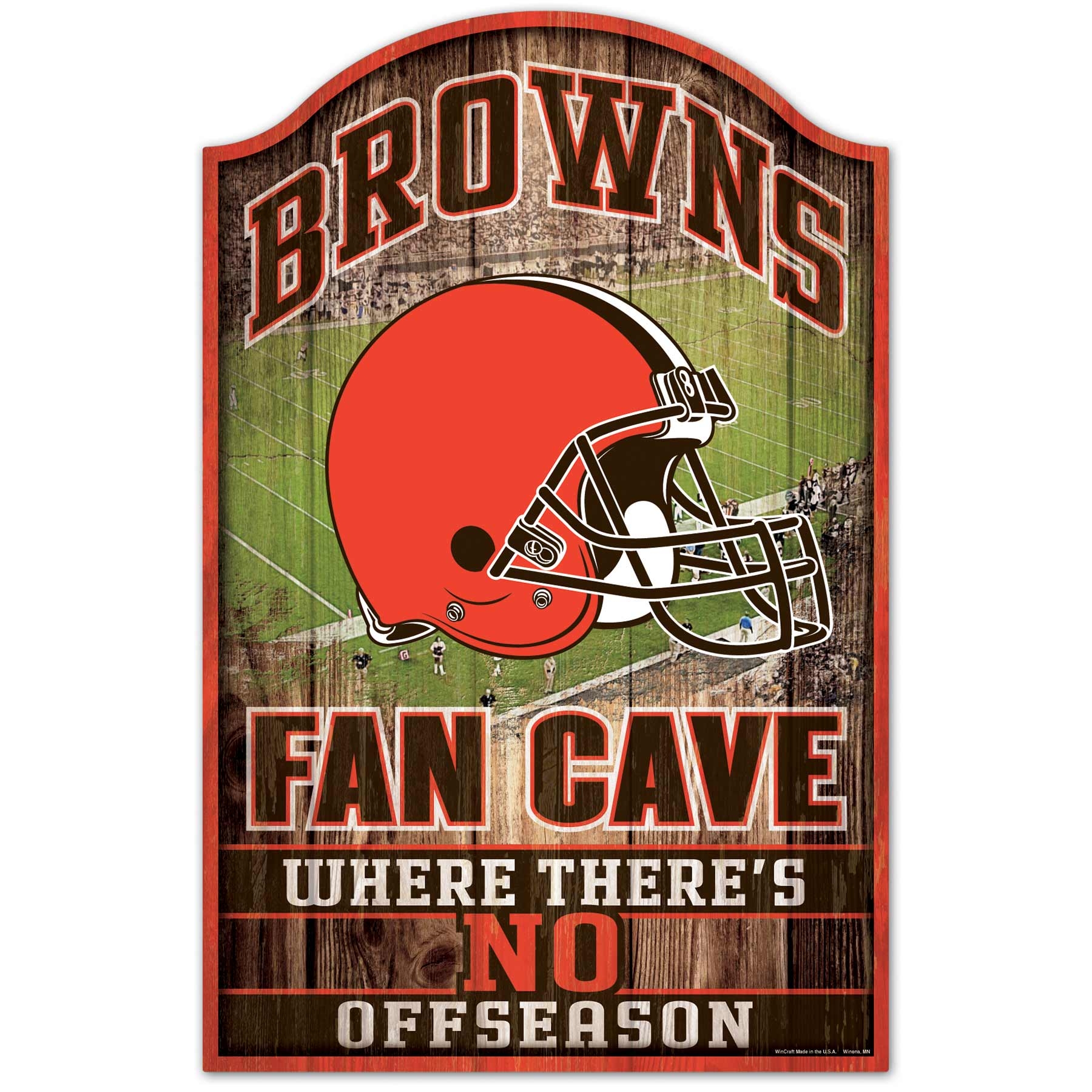Cleveland Browns WinCraft NFL Fan Cave Holzschild