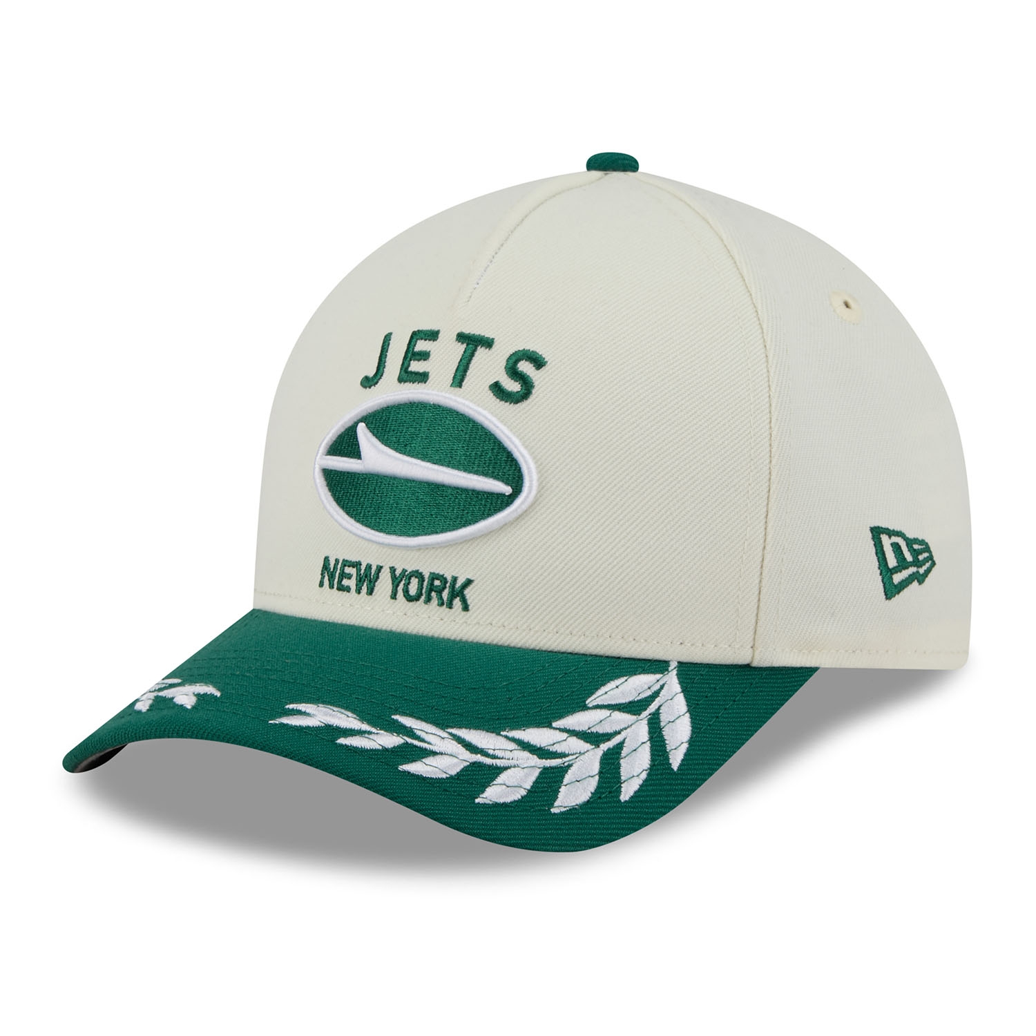 New York Jets 2025 NFL Draft 9FORTY M-Crown A-Frame Snapback Cap Cream