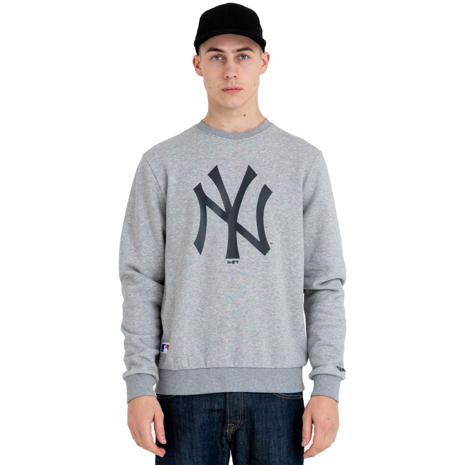 New York Yankees Logo Crewneck MLB Sweatshirt Grau
