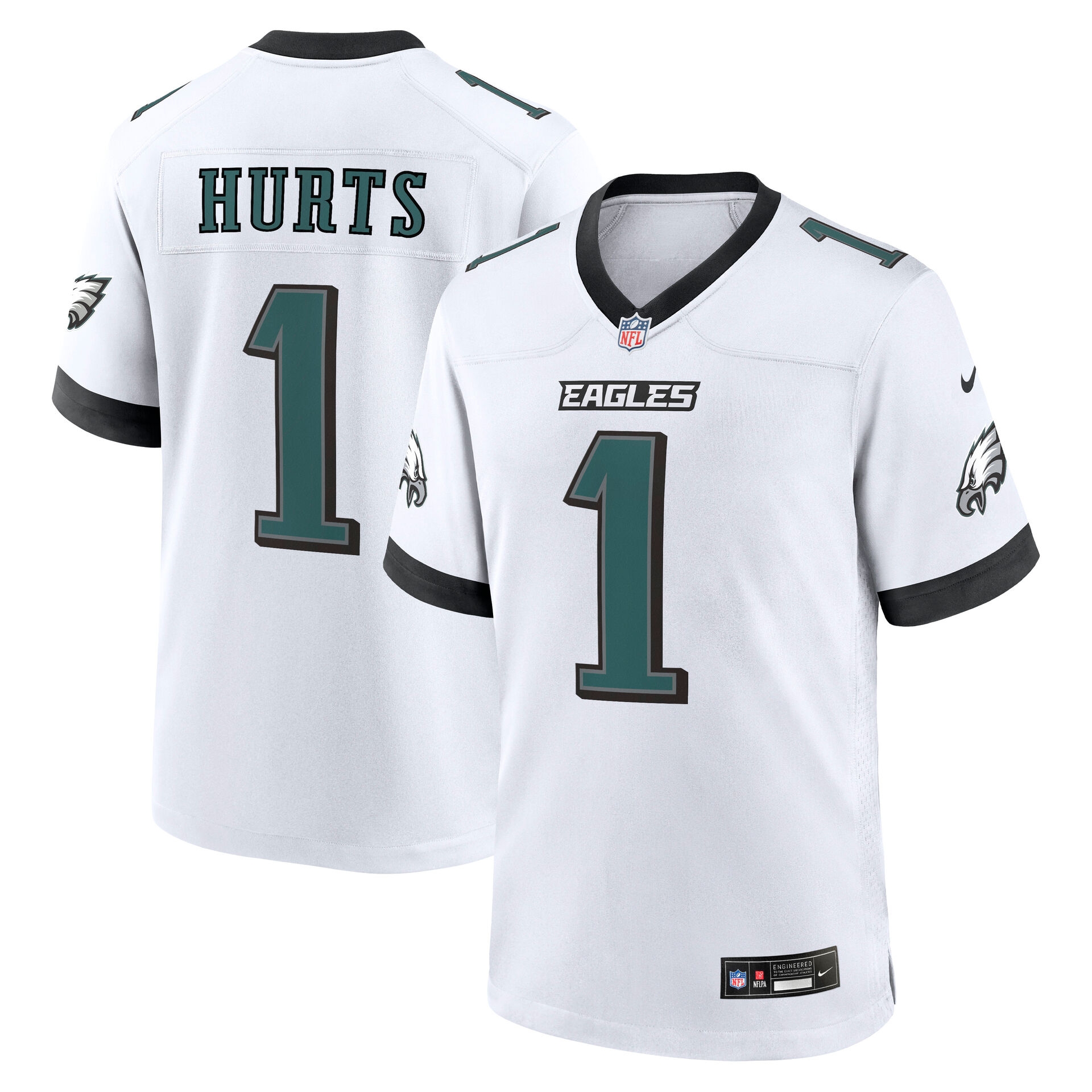 Jalen Hurts #1 Philadelphia Eagles 2026 Game NFL Trikot Weiß