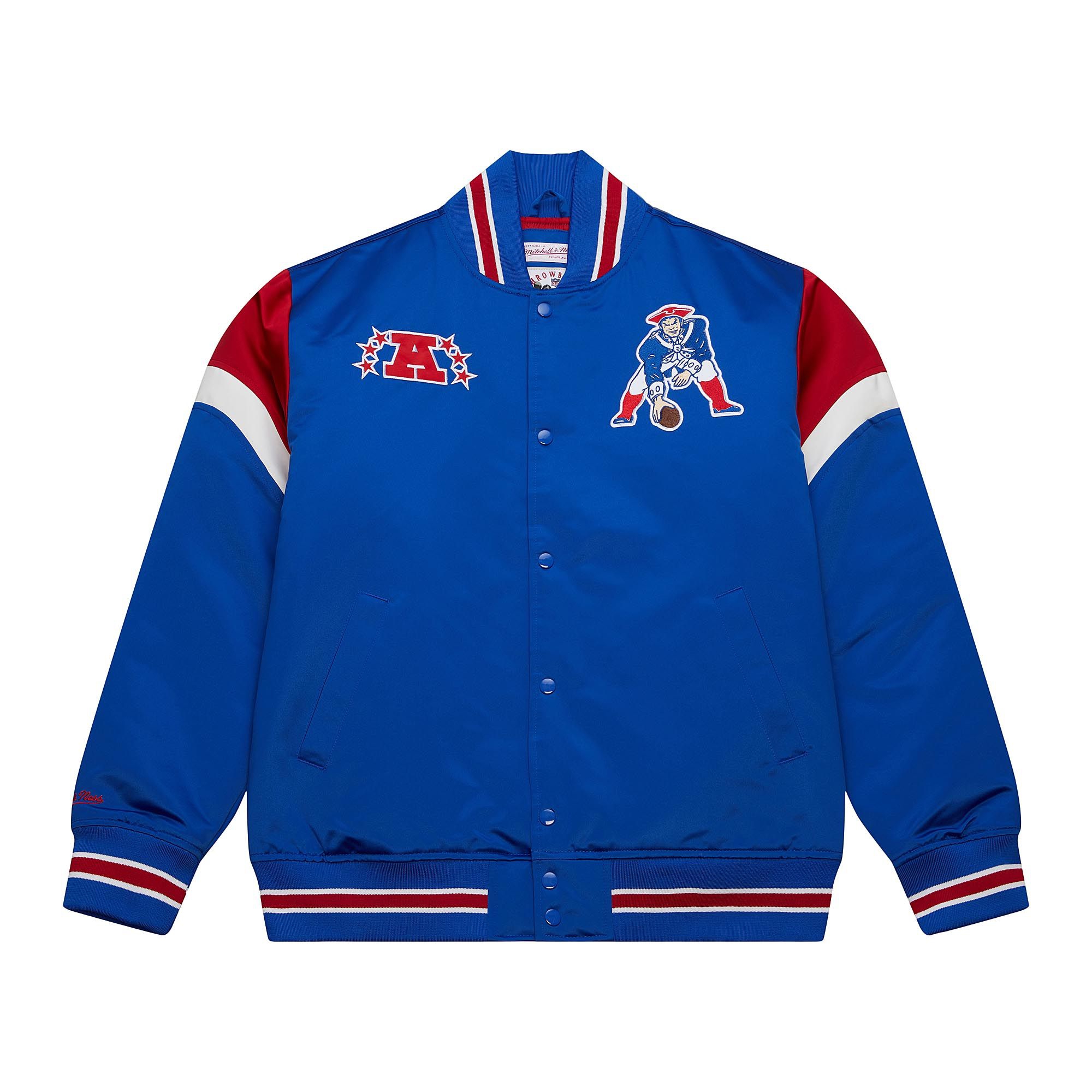 New England Patriots Mitchell & Ness Heavyweight Satin NFL Jacke