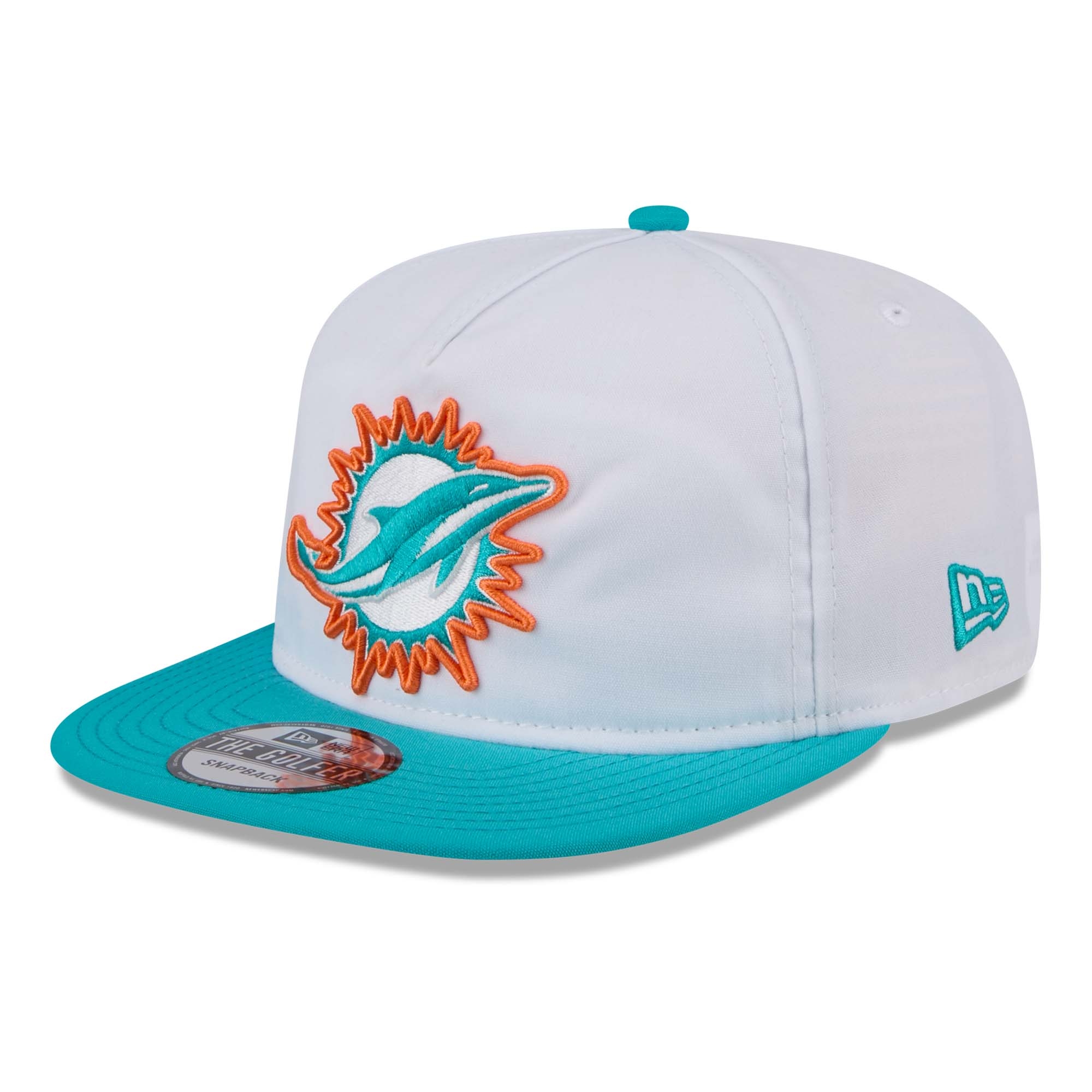 Miami Dolphins 2024 NFL Training Camp New Era Golfer Snapback Cap Weiß