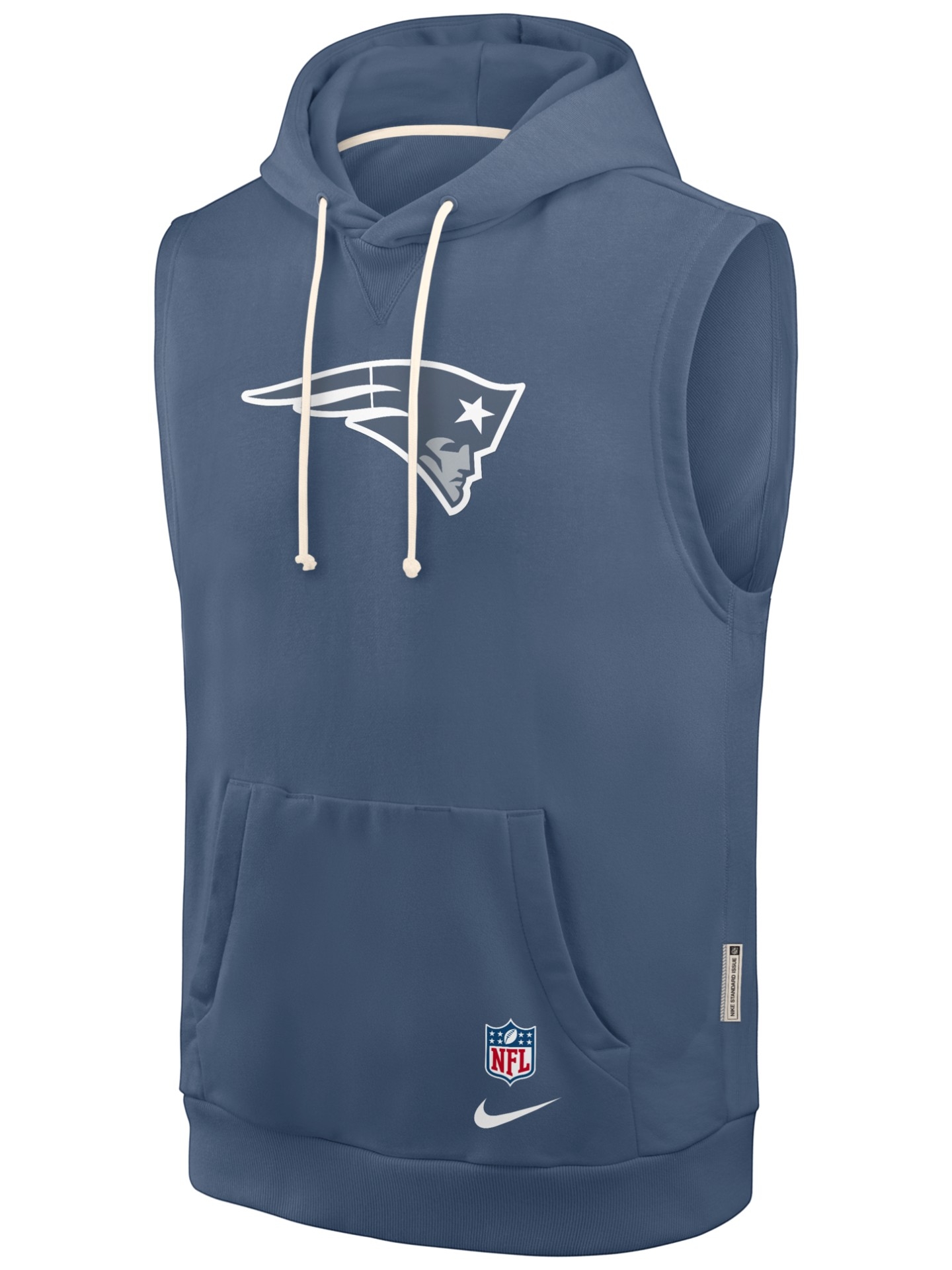 New England Patriots 2026 NFL Rivalries Sideline Sleeveless Hoodie Blau