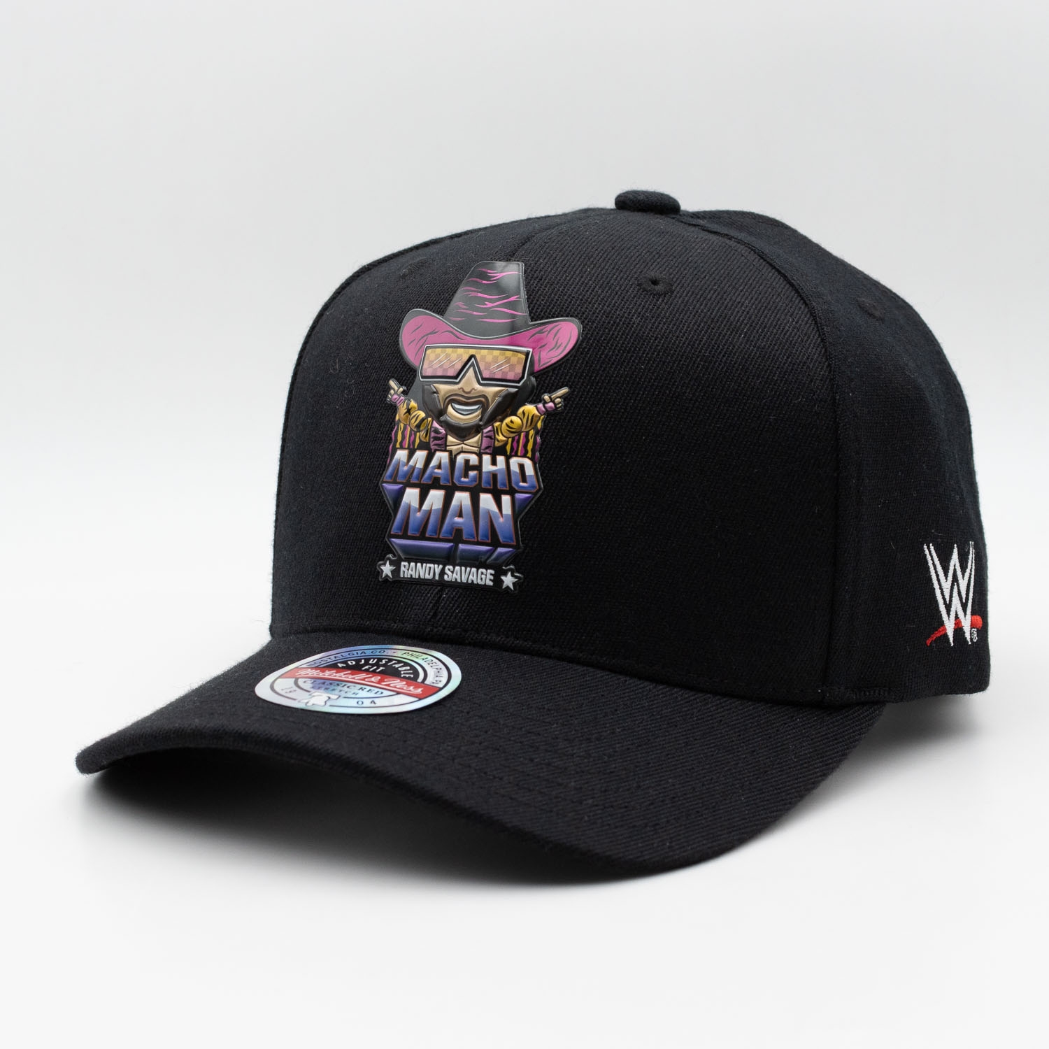 Throwback Macho Man Randy Savage Classic Red Snapback WWE Cap Black
