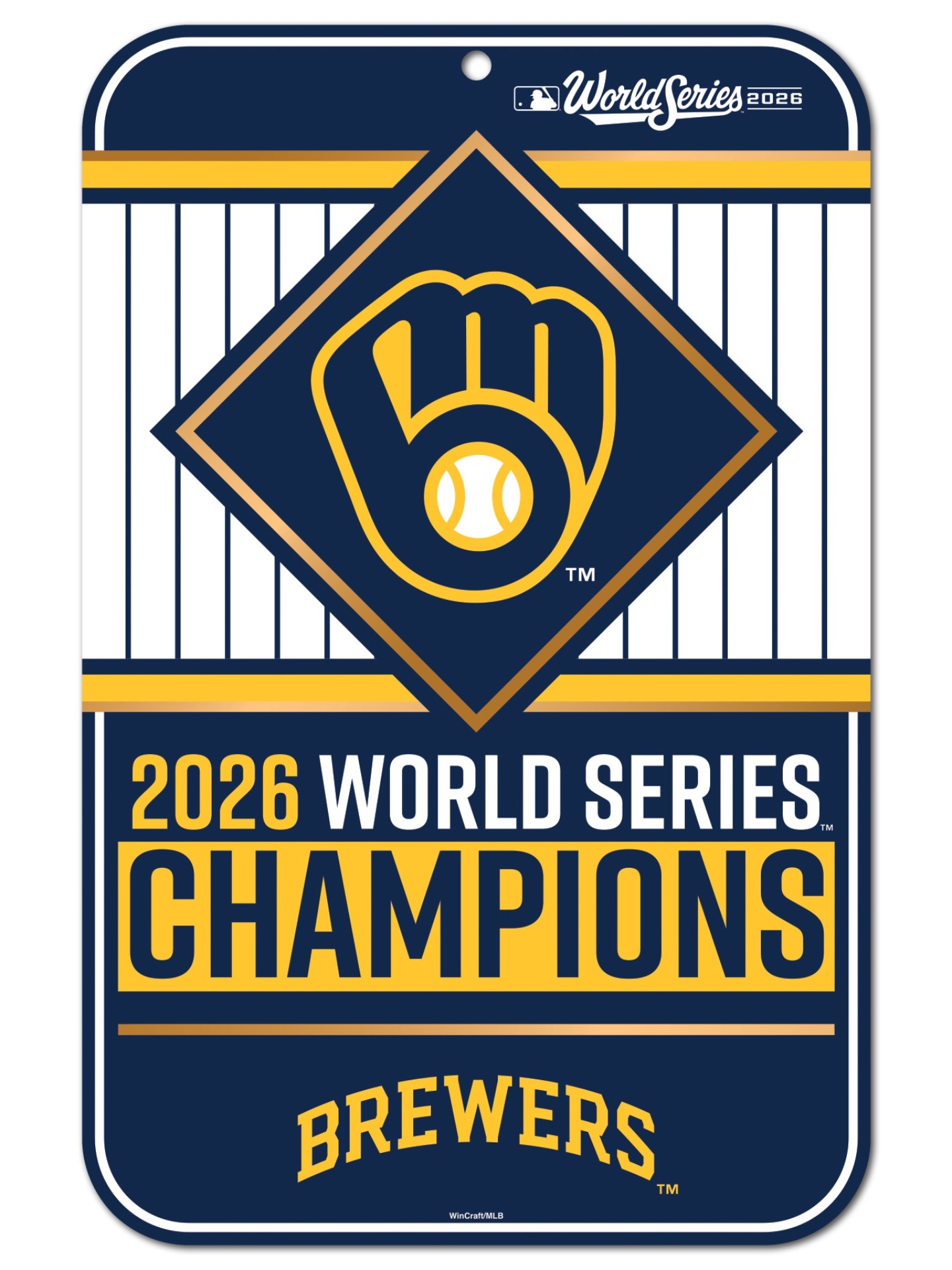 Milwaukee Brewers 2026 World Series Champions Schild