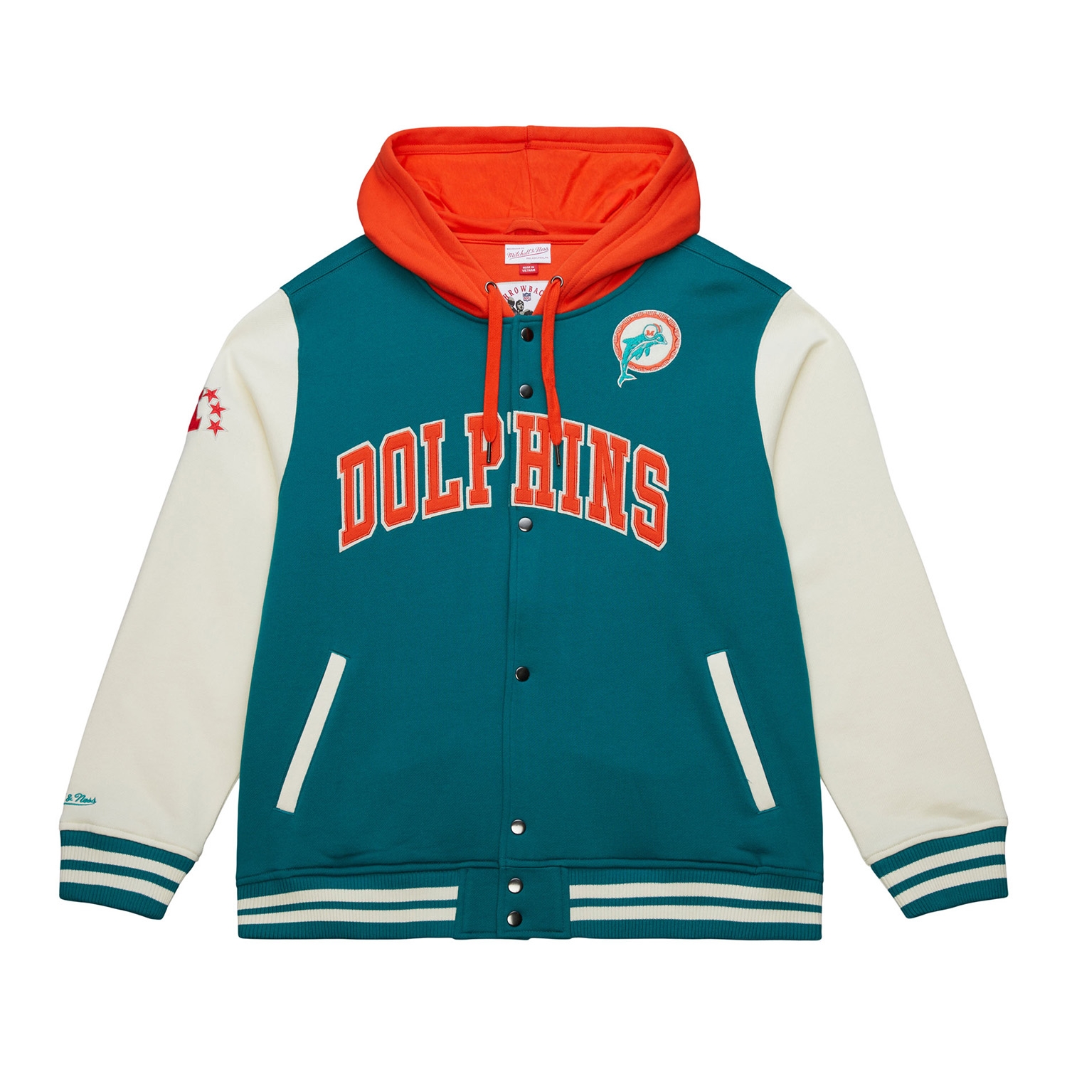 Miami Dolphins Courtside Fleece Full-Snap NFL Jacke