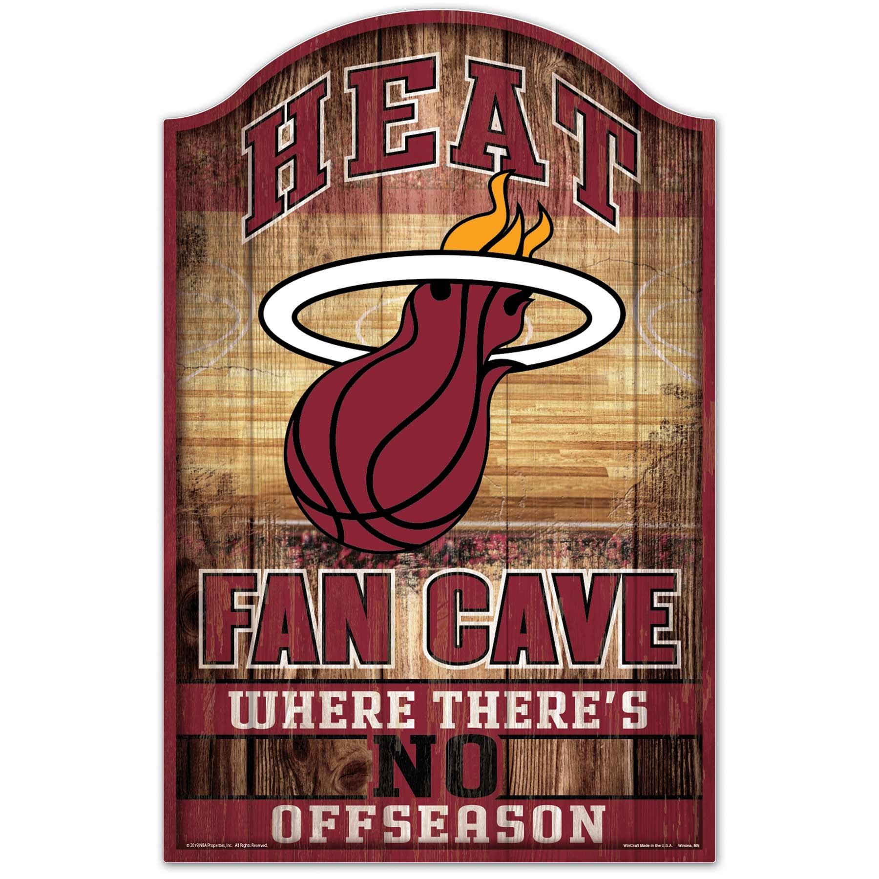 Miami Heat WinCraft NBA Fan Cave Holzschild