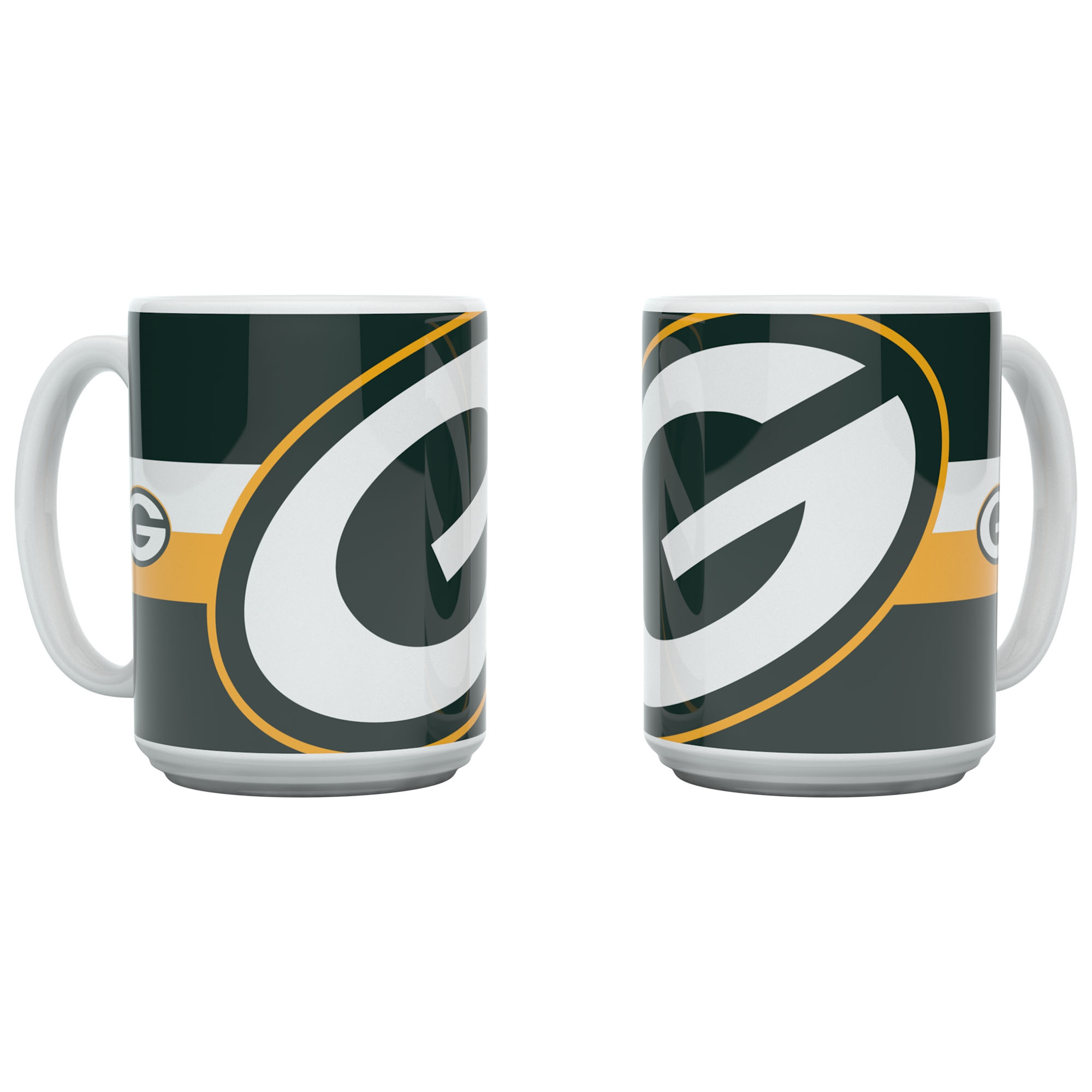 Green Bay Packers Triple Logo Jumbo NFL Becher (450 ml)