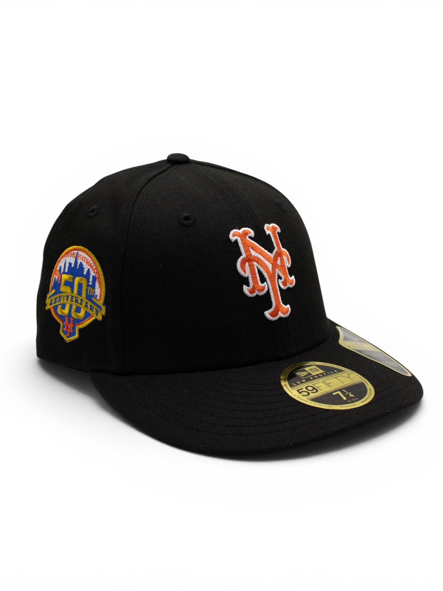 New York Mets Cooperstown 50th Anniversary Low Profile 59FIFTY MLB Cap Schwarz