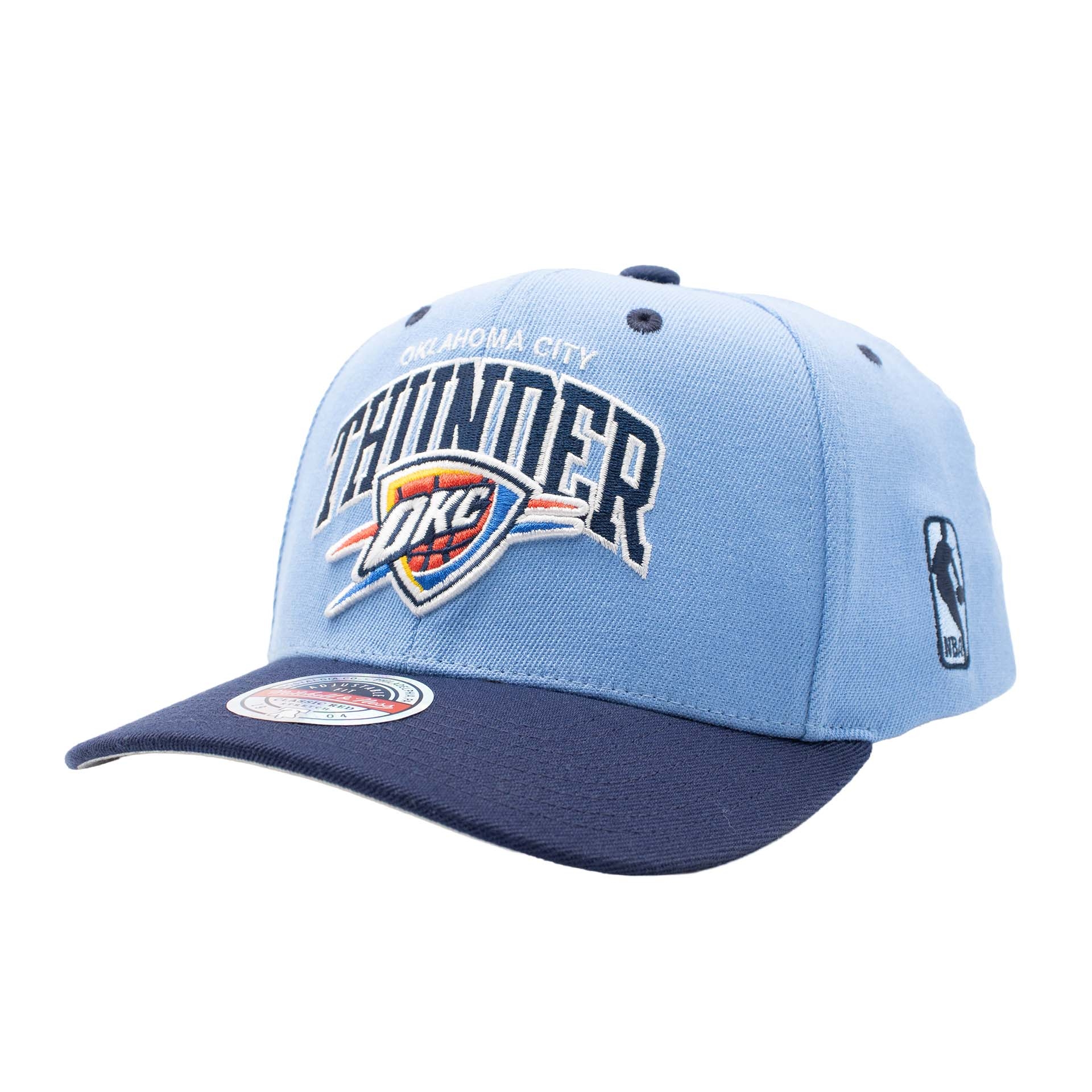 Oklahoma City Thunder Team Arch Classic Red Stretch-Snap NBA Cap Blau
