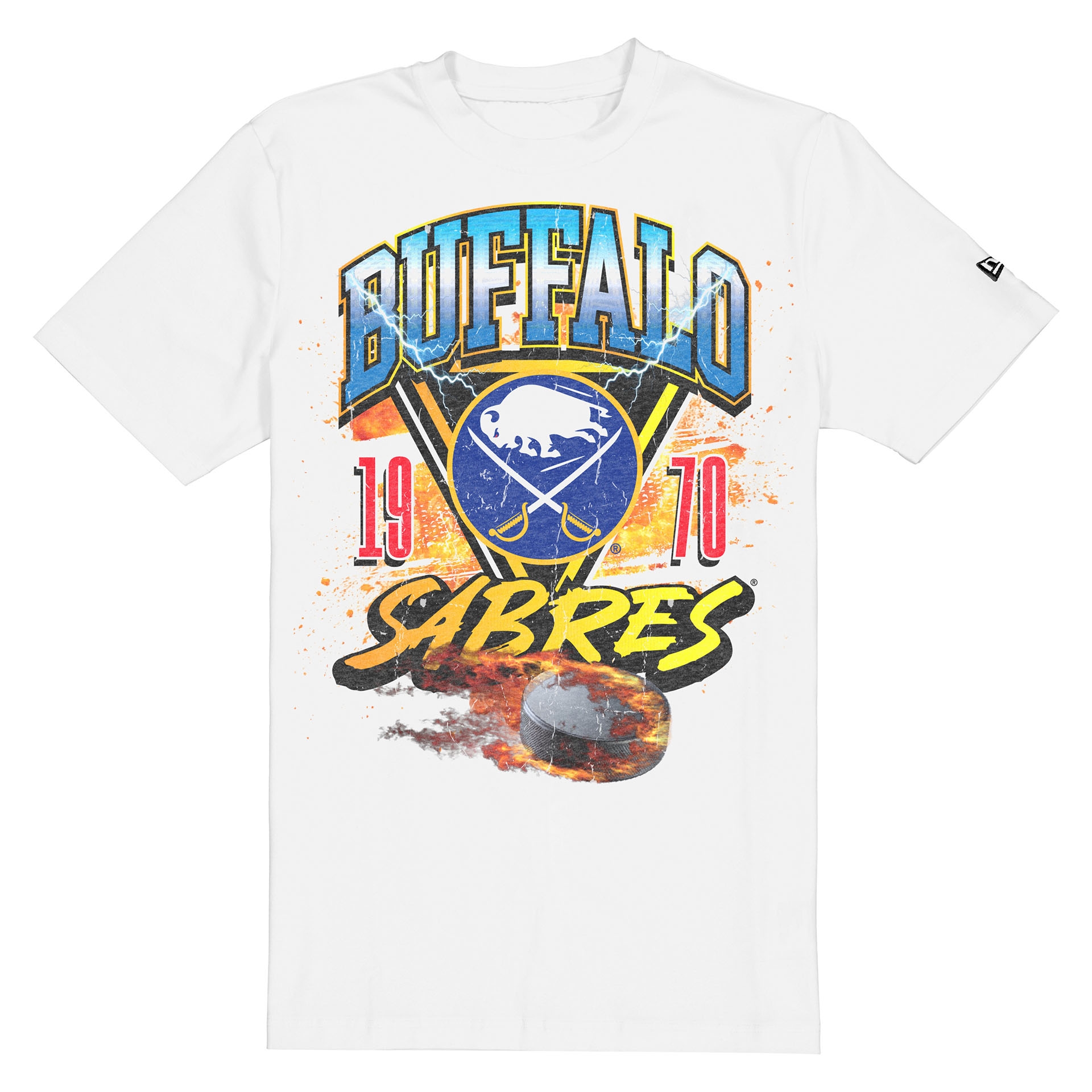 Buffalo Sabres Fireball Oversized NHL T-Shirt Weiß