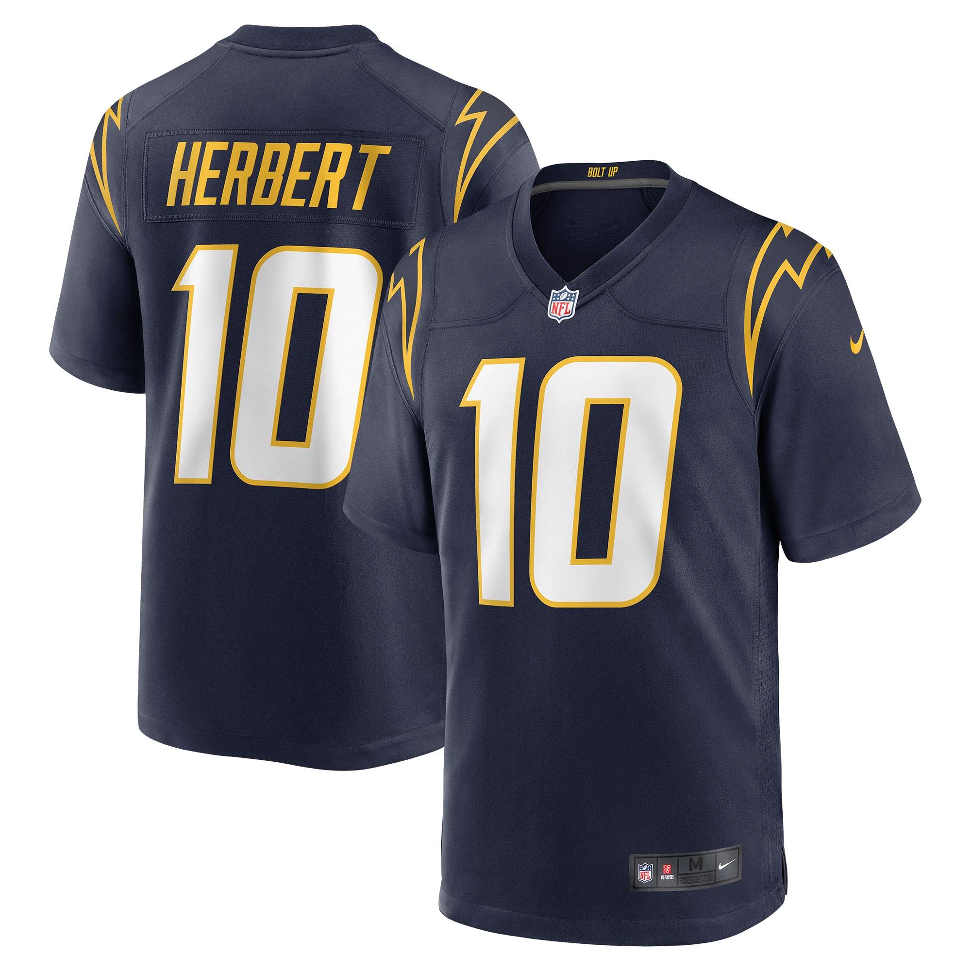 Justin Herbert #10 Los Angeles Chargers Nike Game NFL Football Jersey Navy
