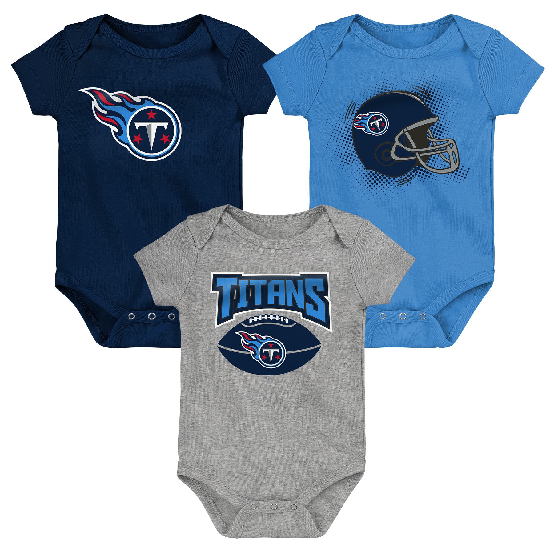 Tennessee Titans Game On Creeper NFL Baby Bodysuit Set (3er-Pack)