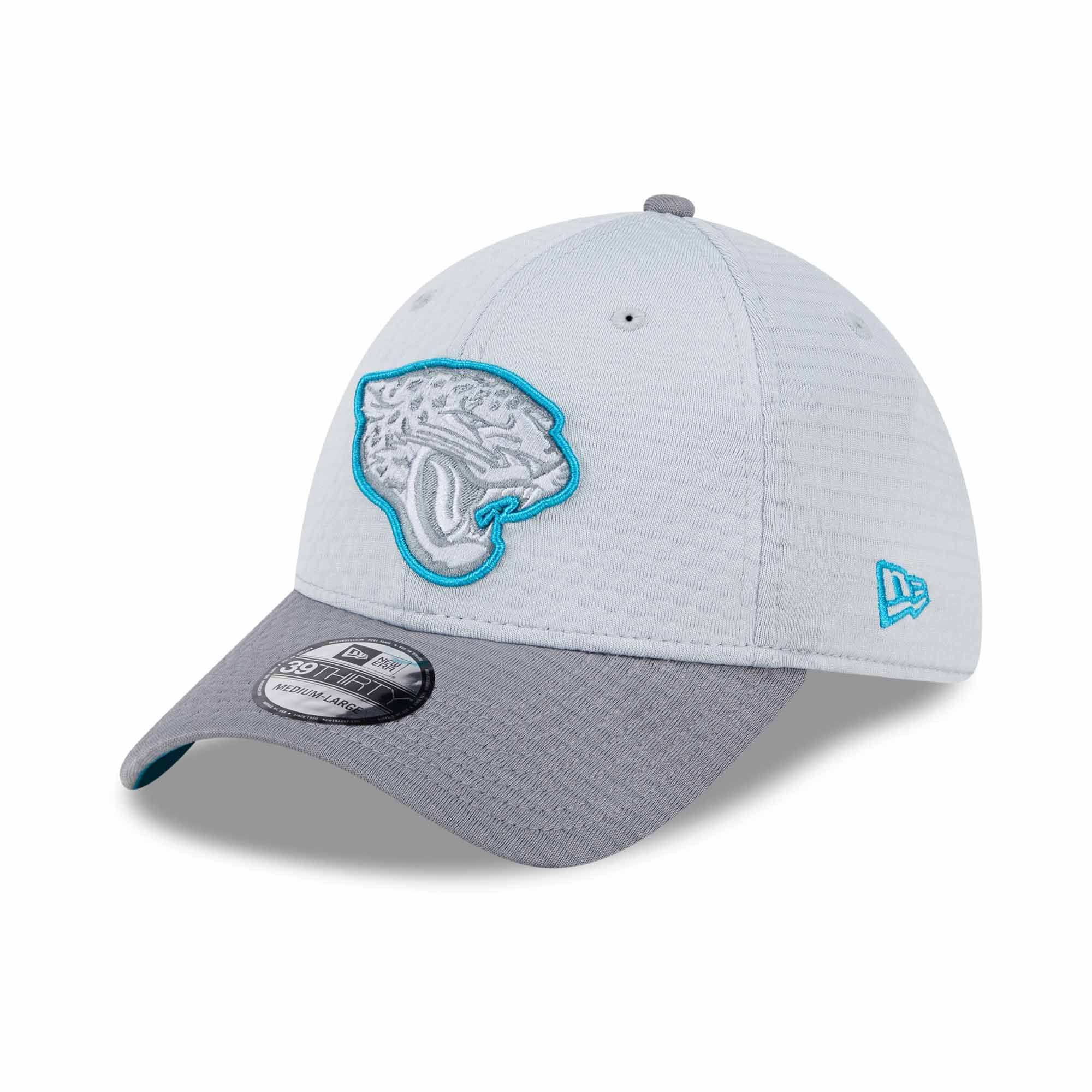 Jacksonville Jaguars 2024 NFL Training Camp New Era 39THIRTY Flex Cap Grau
