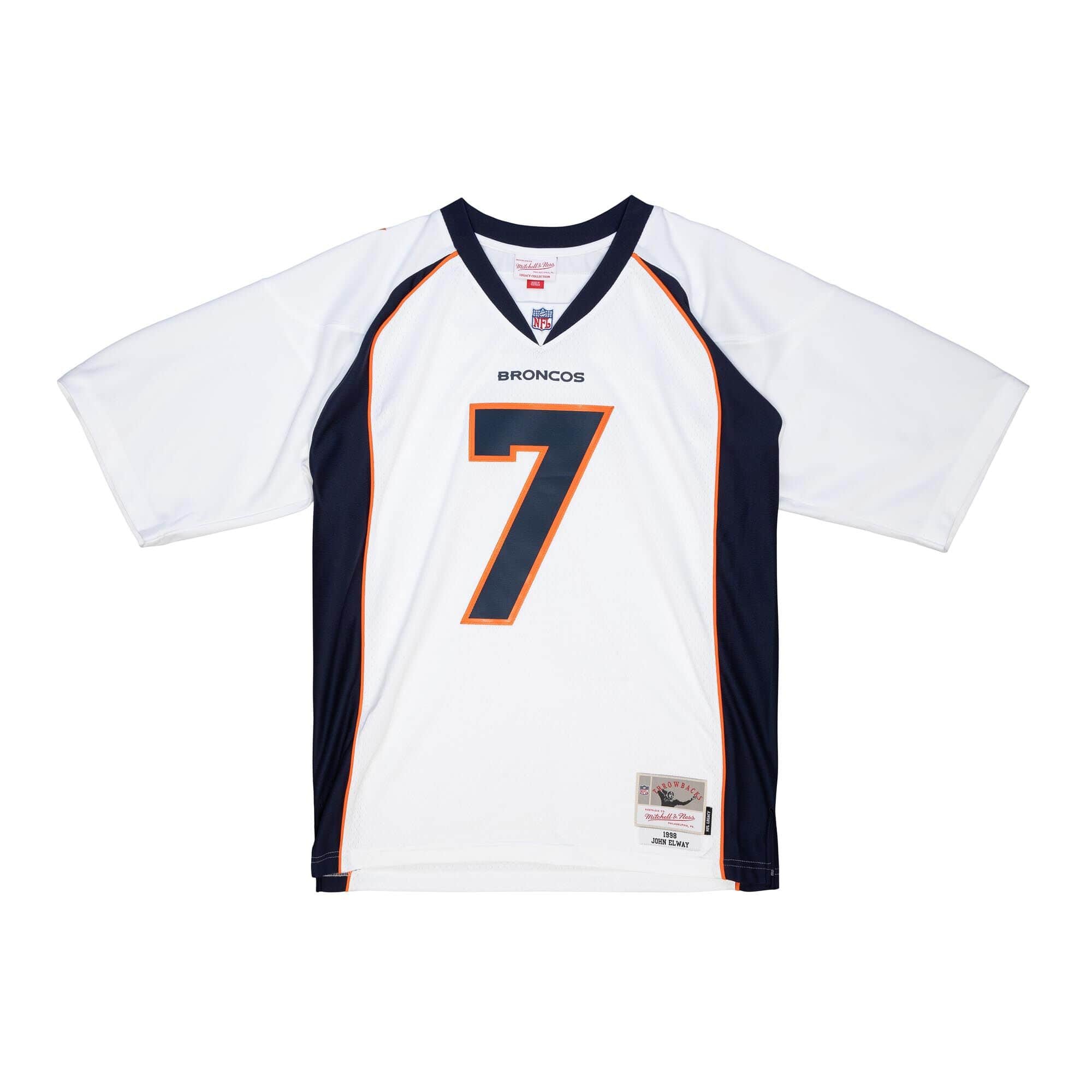 John Elway #7 Denver Broncos 1998 Mitchell & Ness Legacy NFL Trikot Weiß