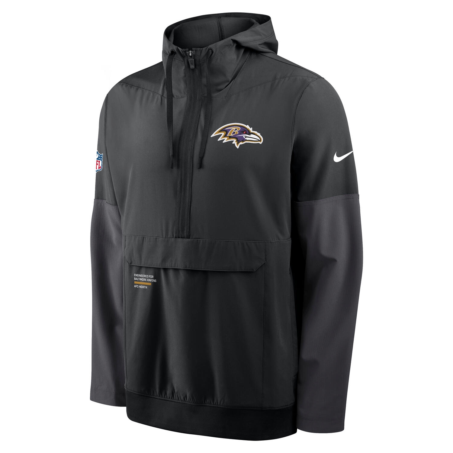 Baltimore Ravens Nike Sideline Half-Zip Anorak NFL Jacke Black
