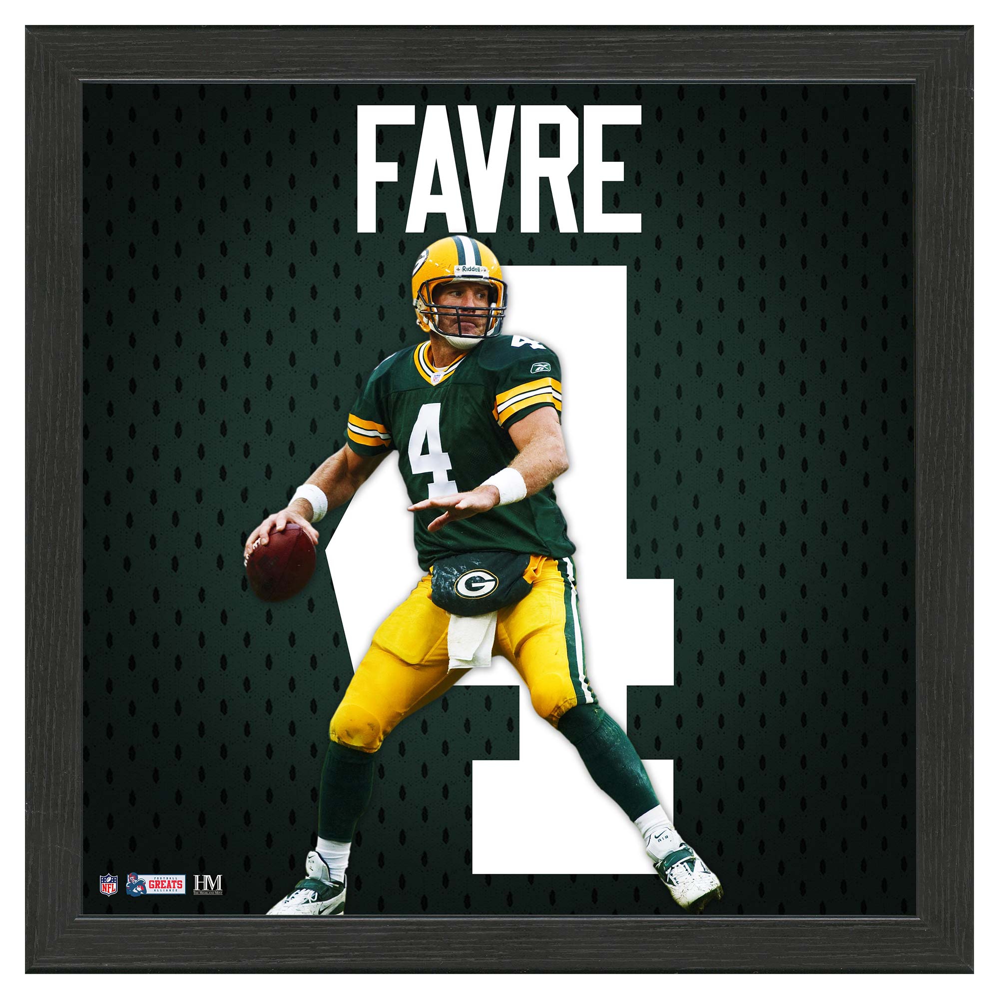 Brett Favre #4 Green Bay Packers Impact Jersey Gerahmtes NFL Bild
