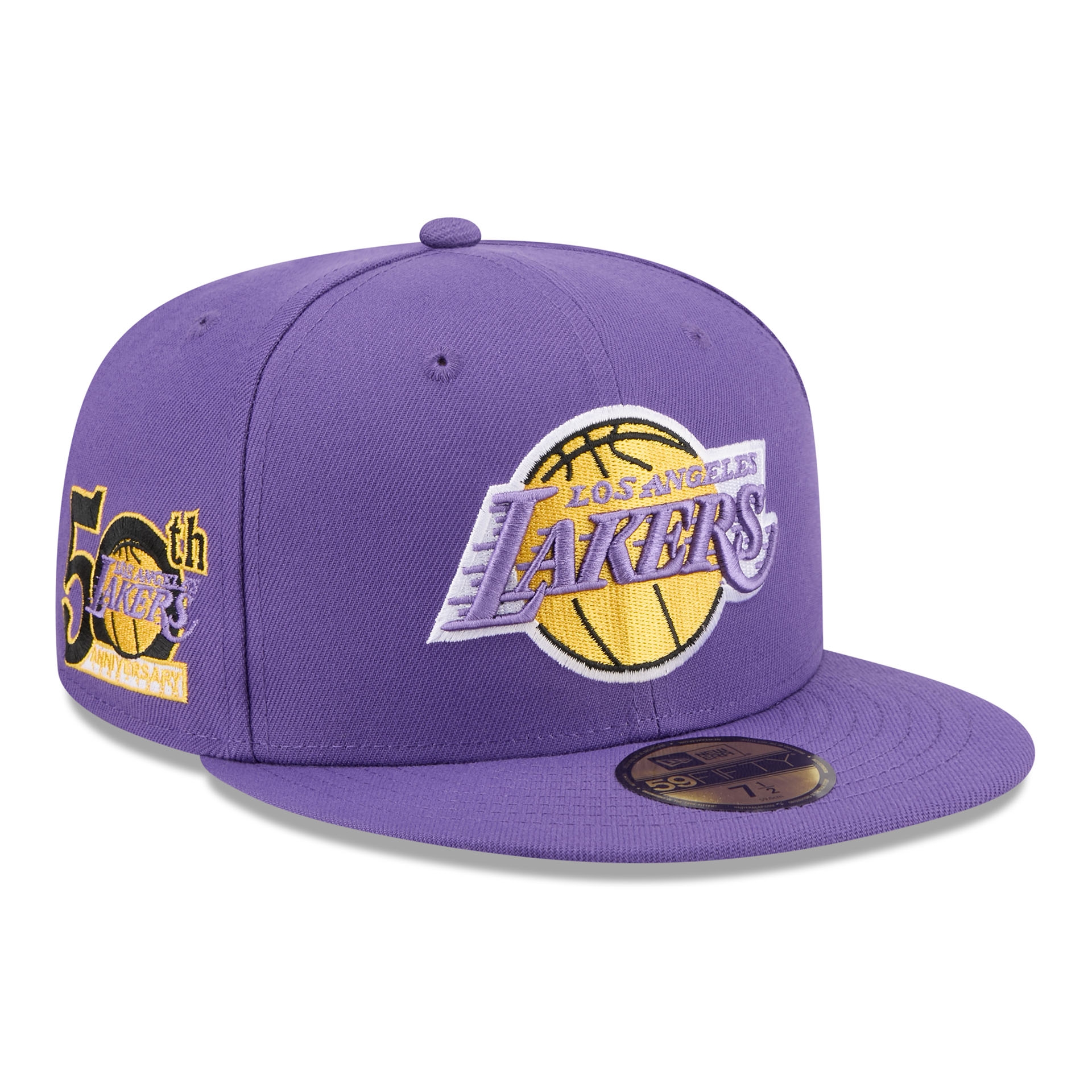 Los Angeles Lakers 1976-2001 Hardwood Classics 59FIFTY Fitted Cap Lila