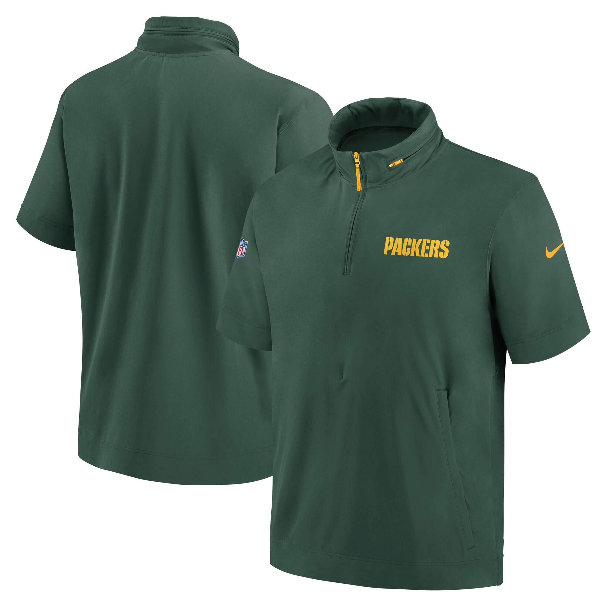 Green Bay Packers 2024 NFL Sideline Nike Lightweight Coach Jacke Grün
