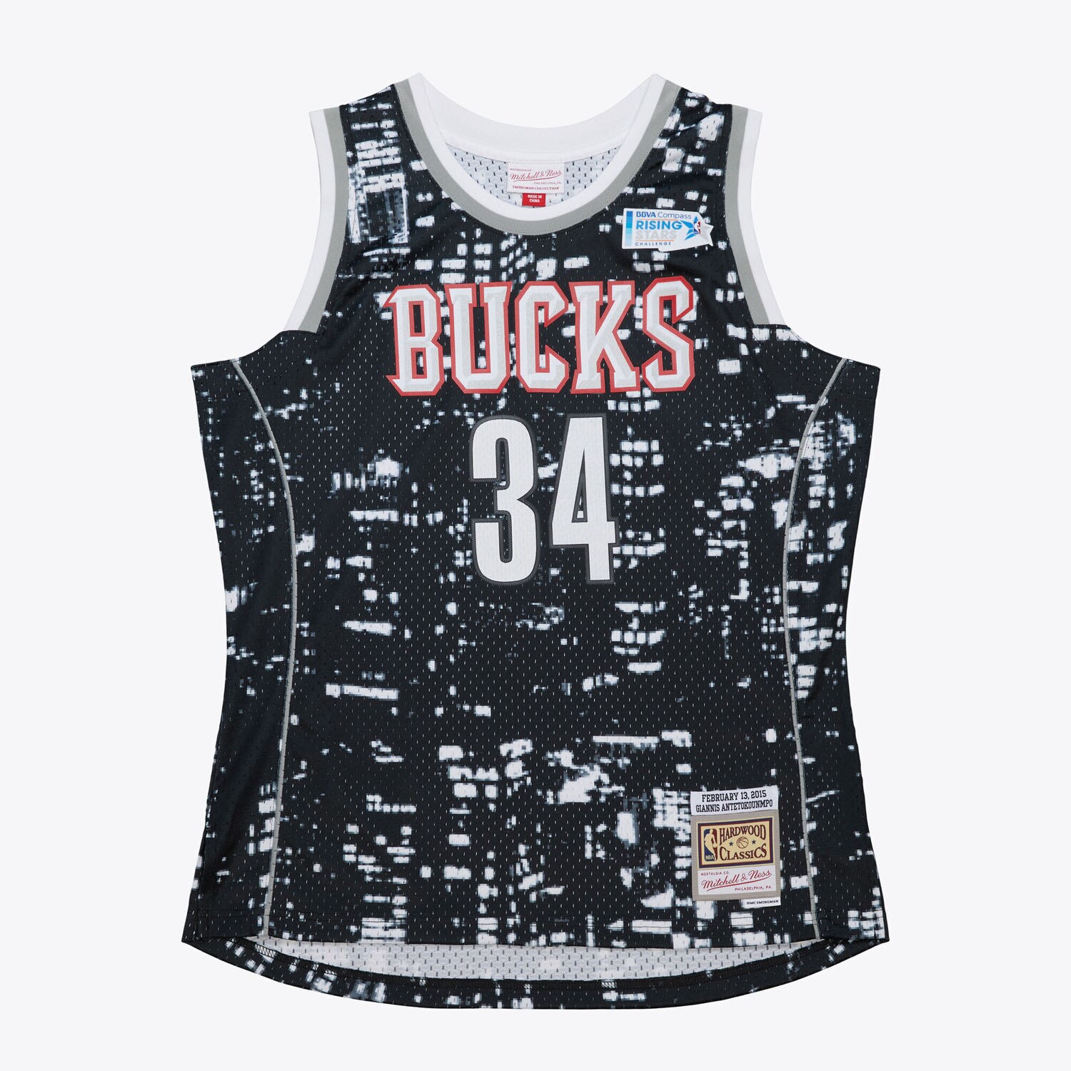 Giannis Antetokounmpo #34 2015 Rising Stars Mitchell & Ness Swingman NBA Trikot Schwarz