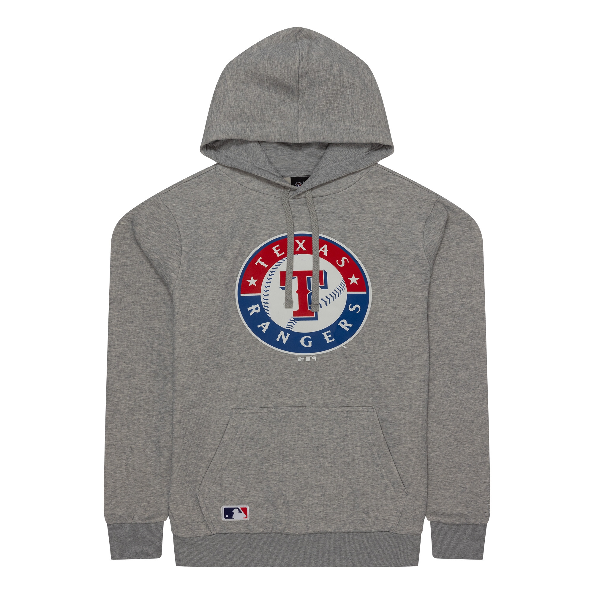 Texas Rangers Team Logo New Era MLB Hoodie Gray
