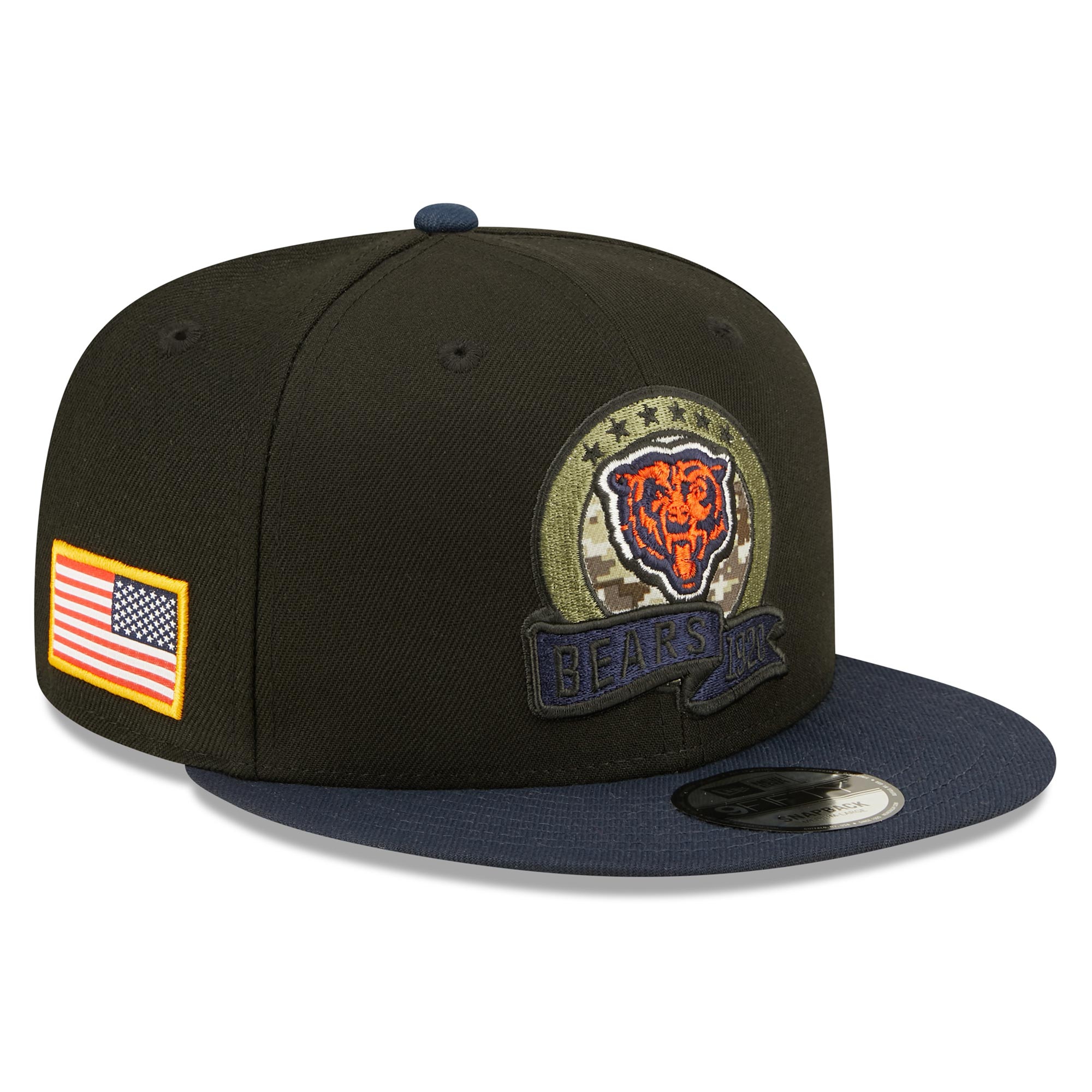 Chicago Bears 2022 NFL On-Field Salute to Service New Era 9FIFTY Snapback Cap