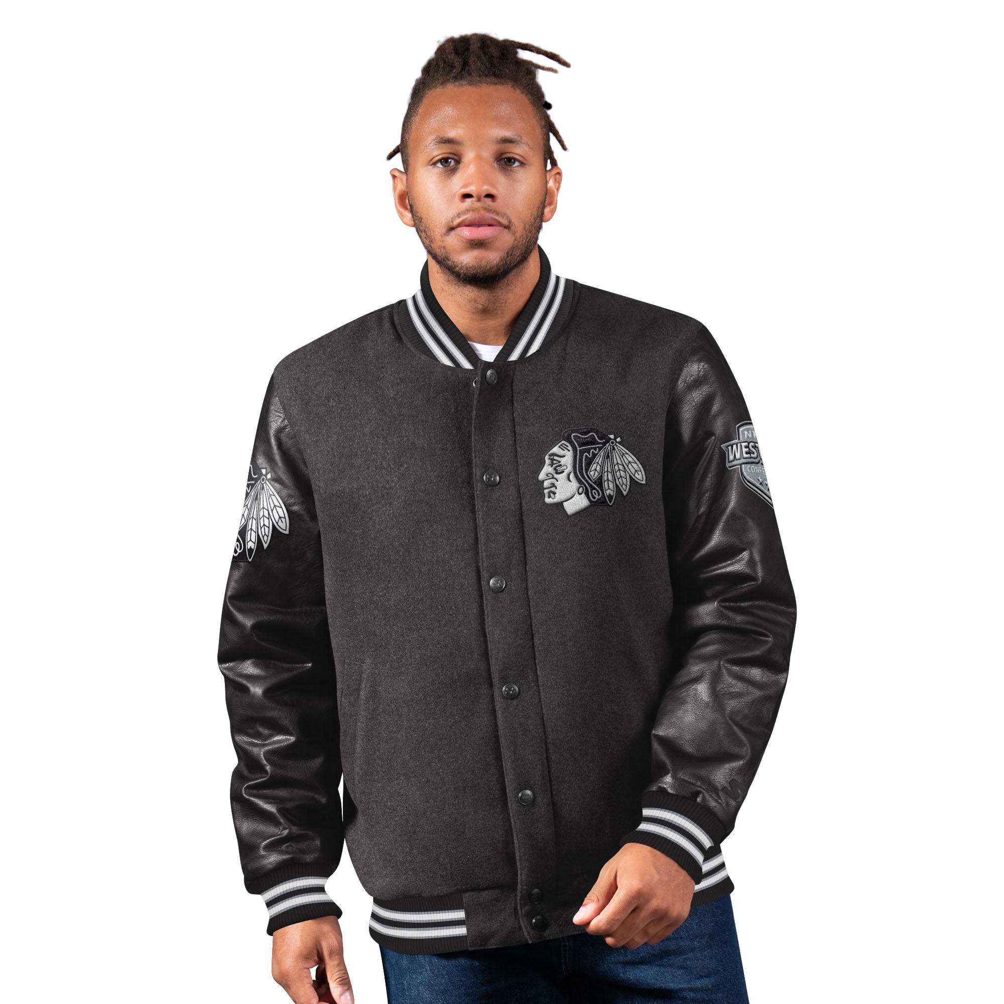 Chicago Blackhawks First Rounder Starter NHL Varsity Wool Jacke