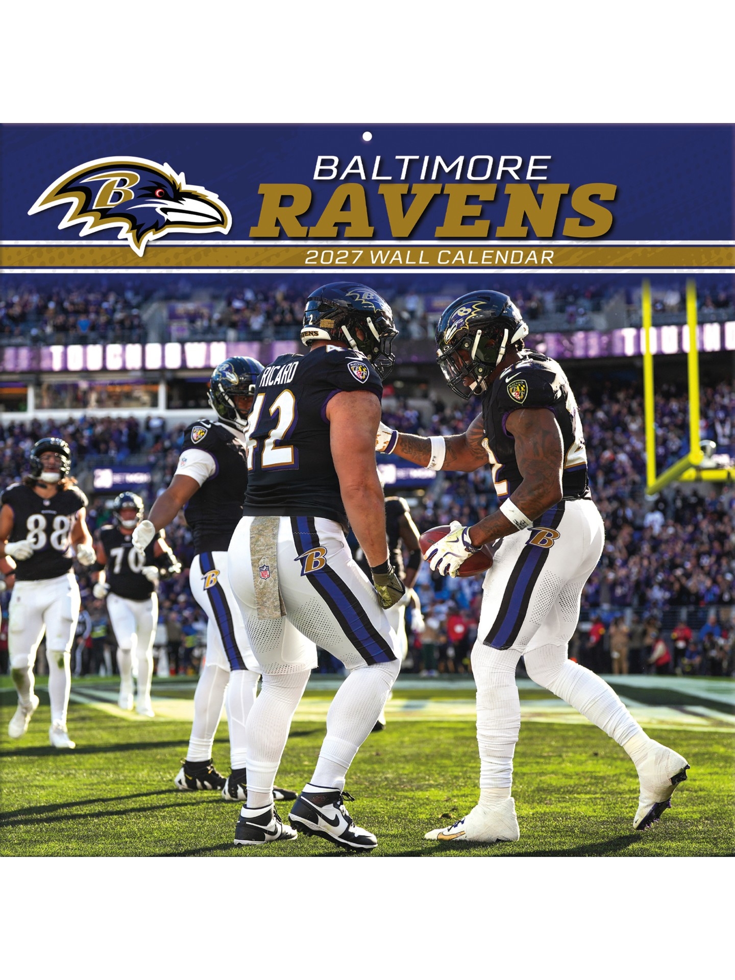 Baltimore Ravens 2027 NFL Team Wall Calendar