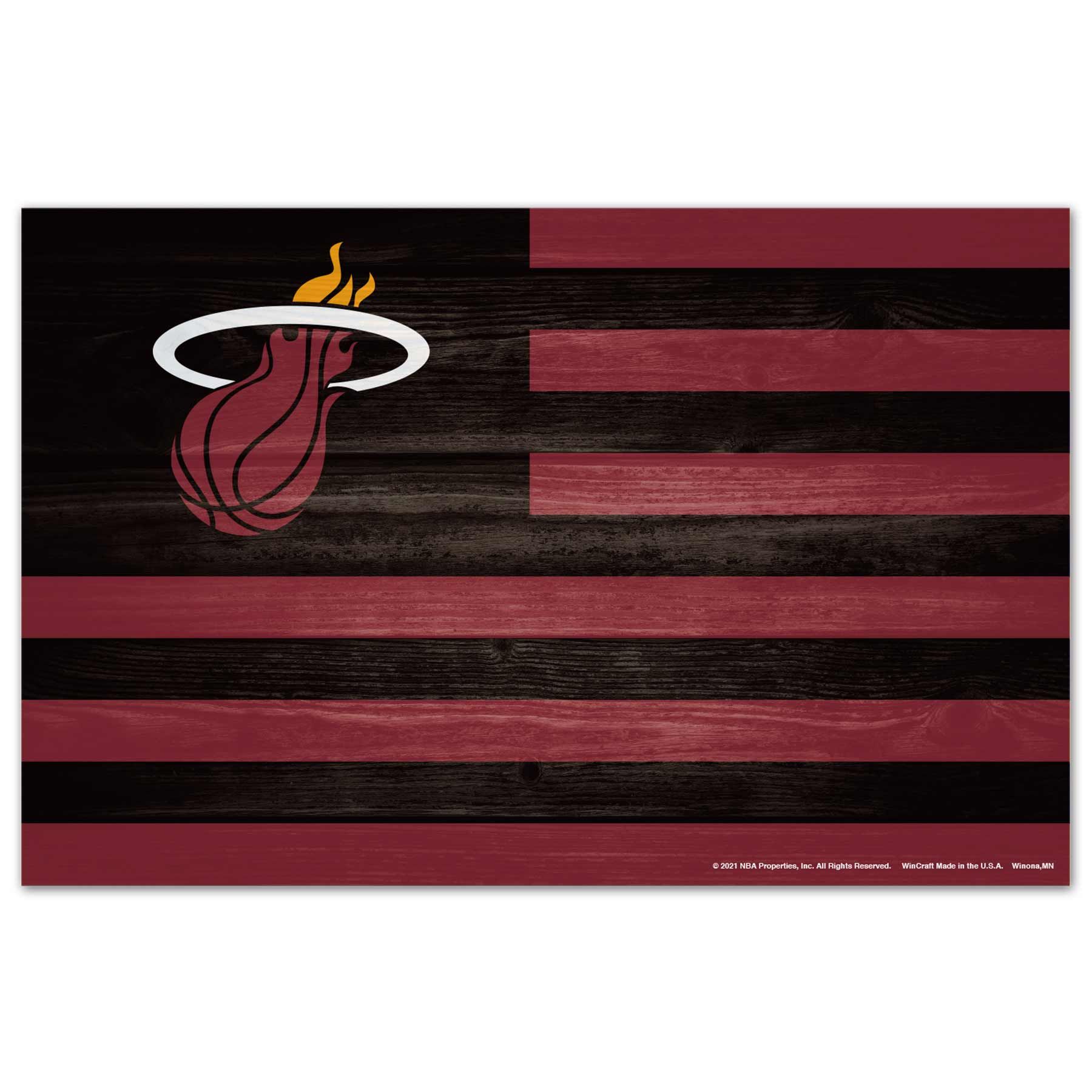 Miami Heat Americana WinCraft NBA Holzschild