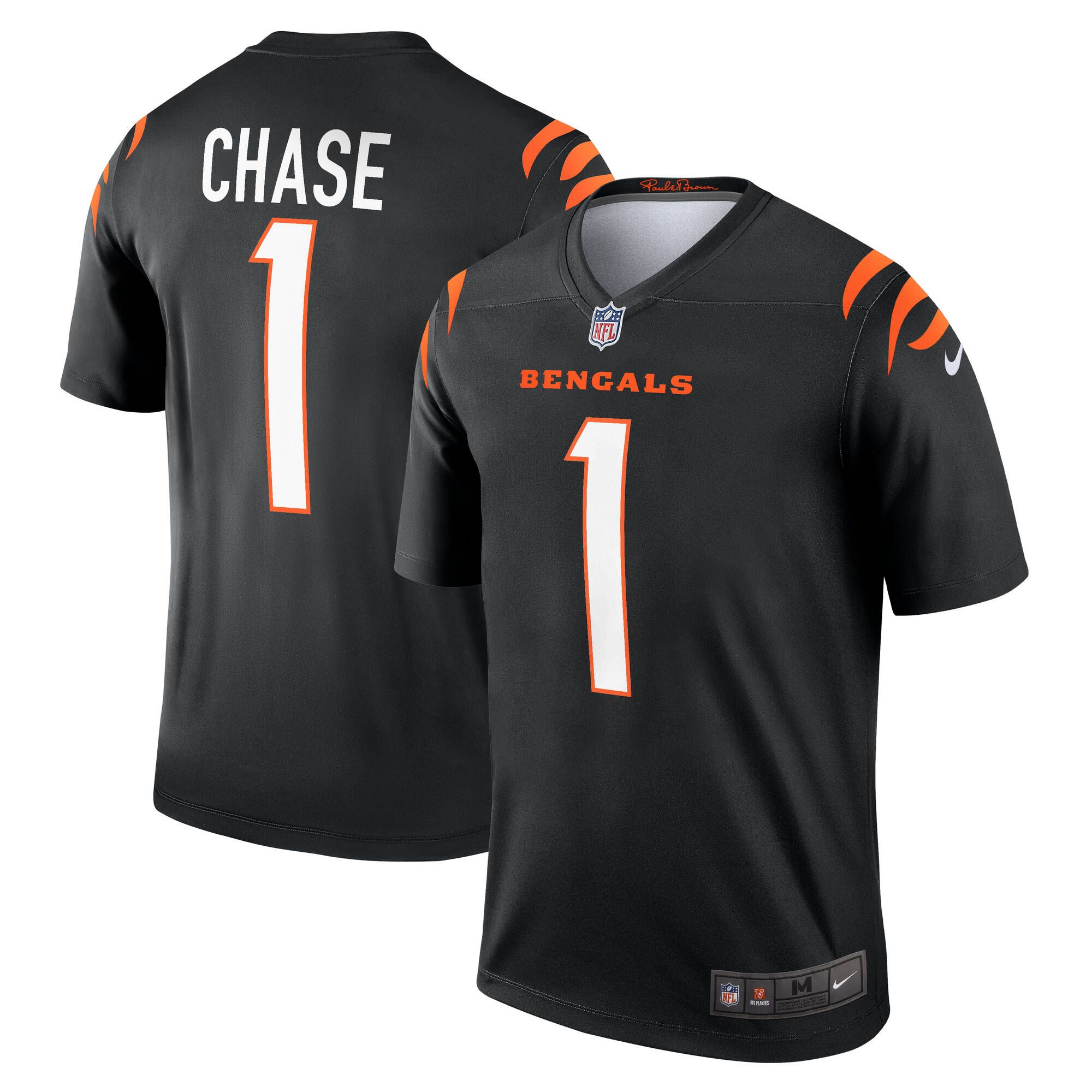 Ja’Marr Chase #1 Cincinnati Bengals Nike Legend NFL Trikot Schwarz