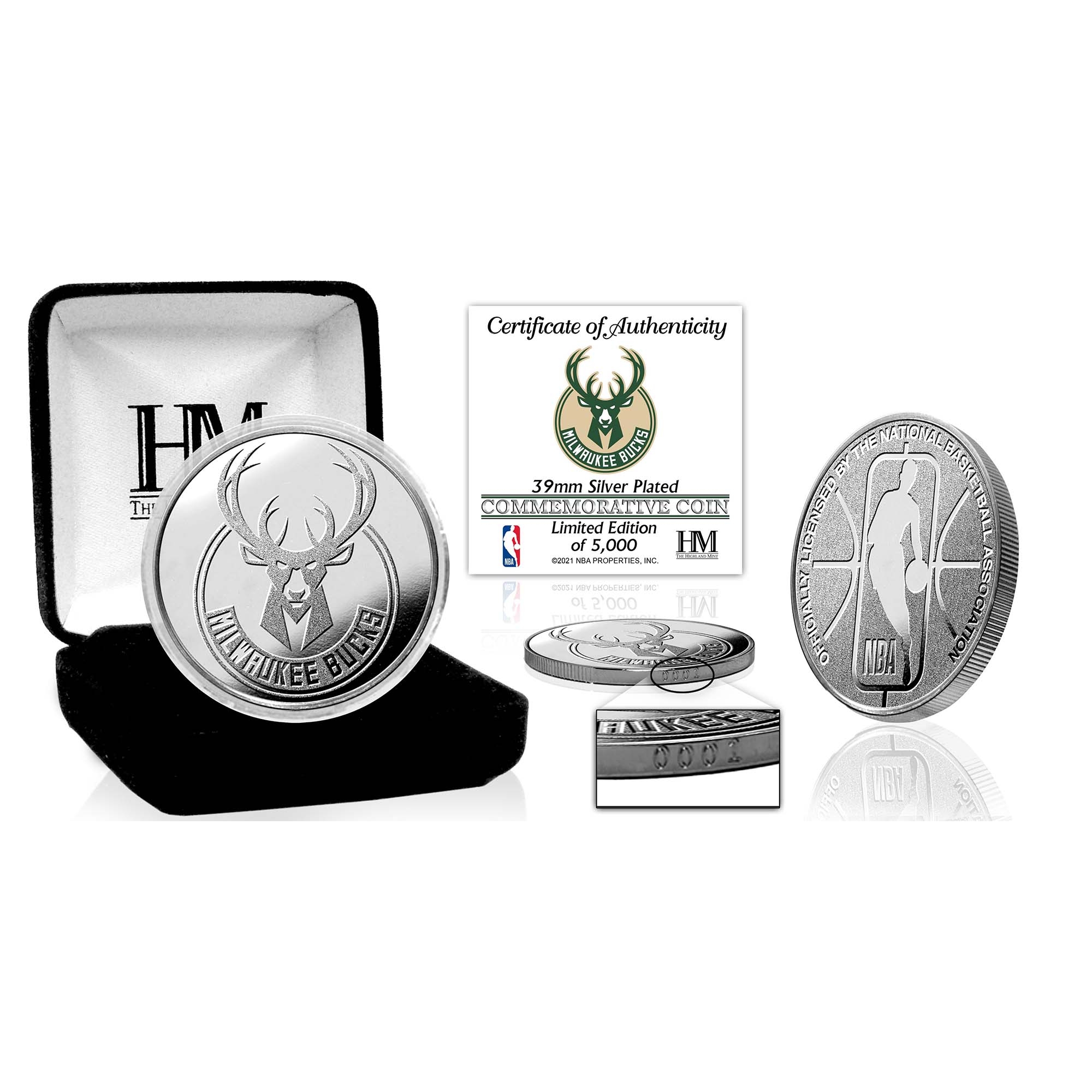 Milwaukee Bucks NBA Team Silver Gedenkmünze