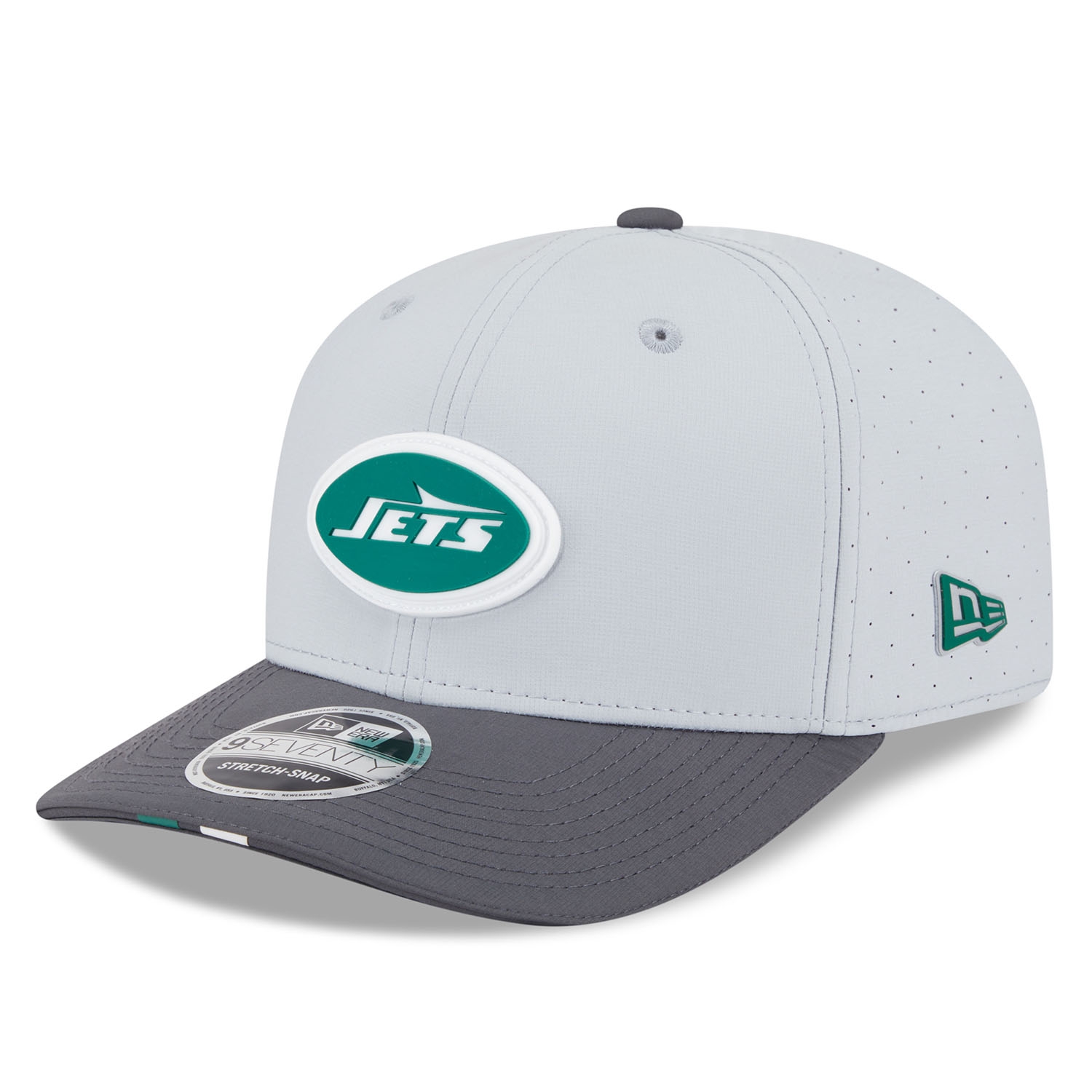 New York Jets 2025 NFL Training Camp New Era 9SEVENTY Stretch-Snap Cap CW Gray