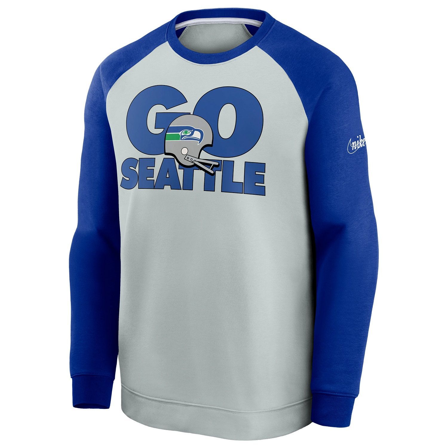Seattle Seahawks GO SEATTLE Nike Throwback NFL Crewneck Pullover