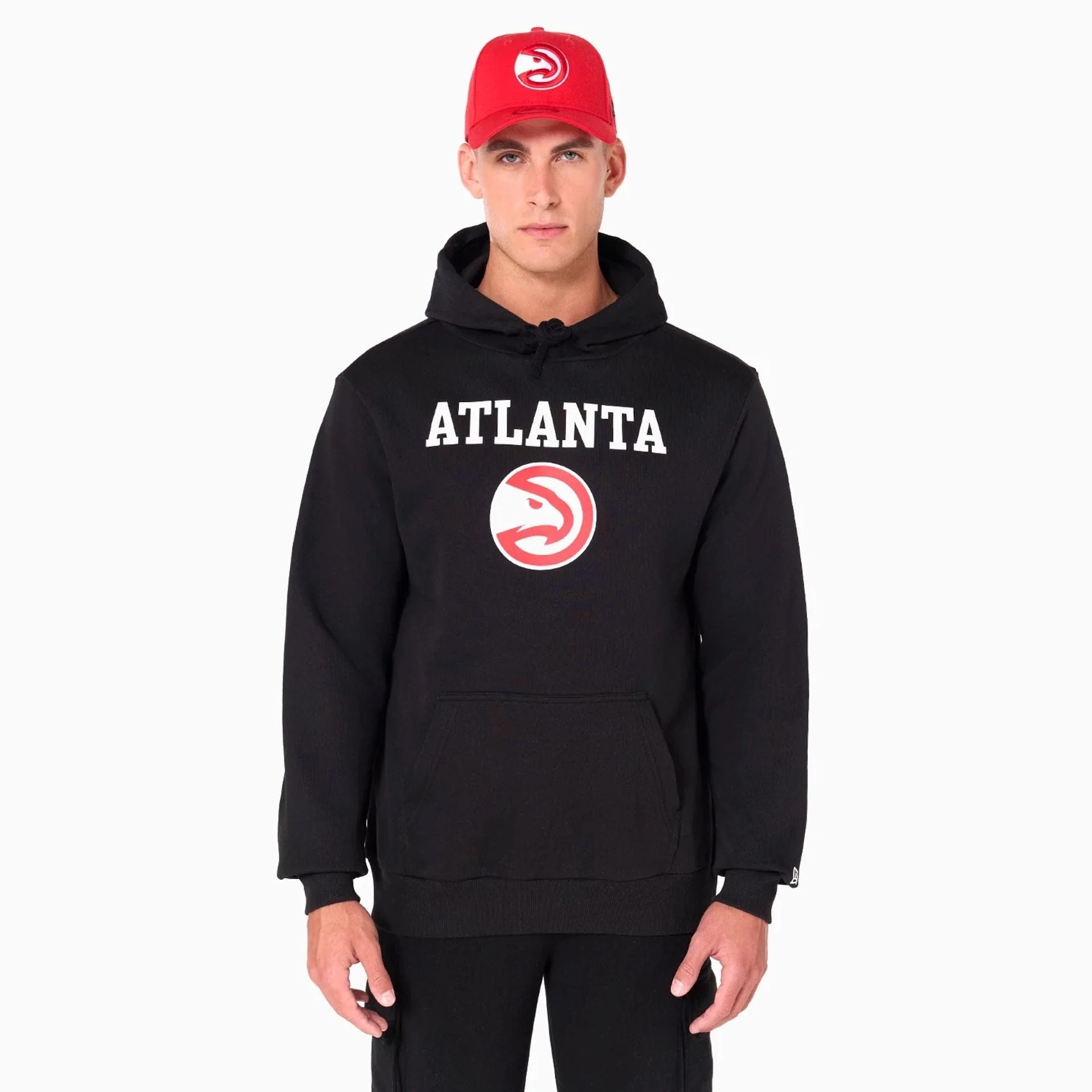 Atlanta Hawks Team Logo Hoodie NBA Sweatshirt Schwarz