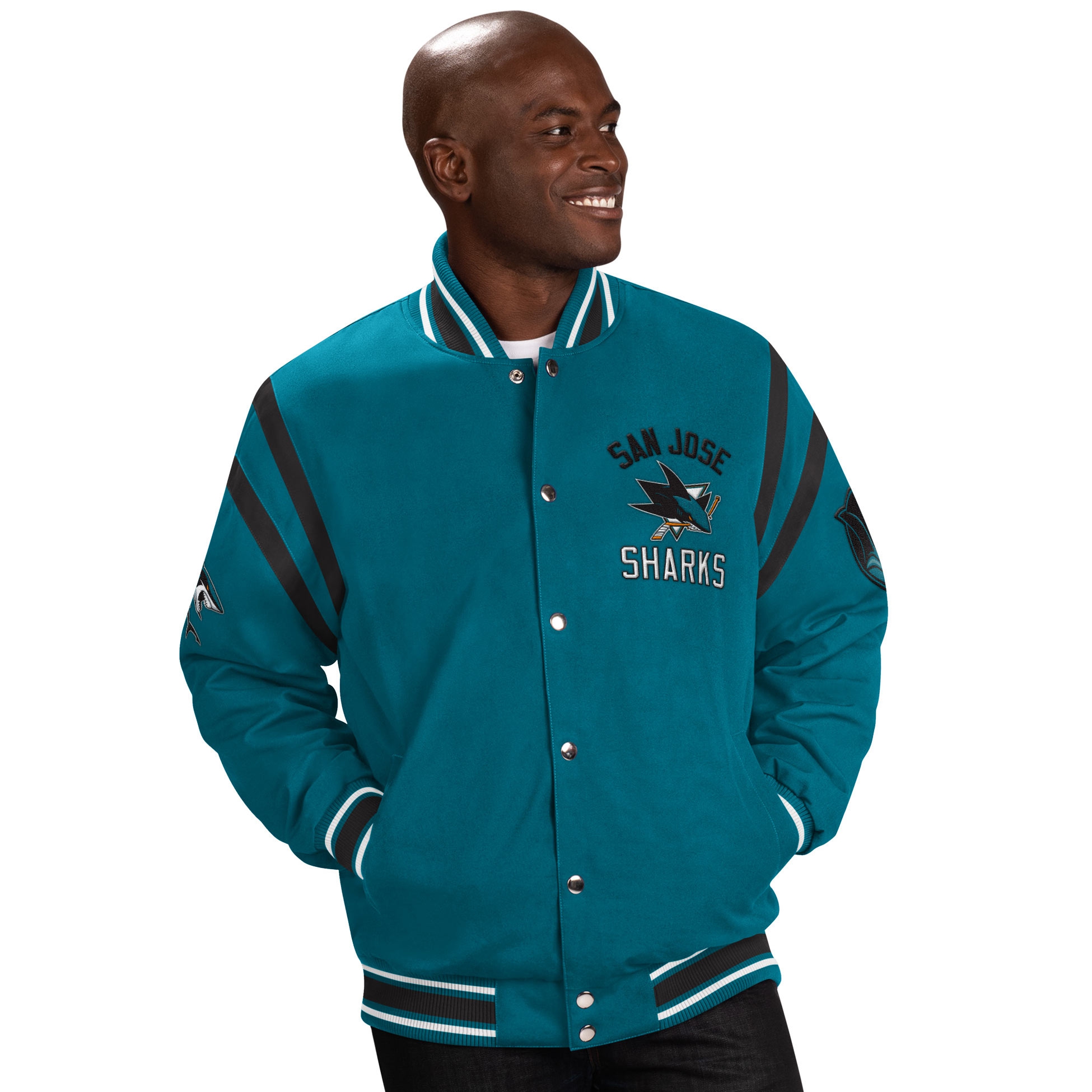 San Jose Sharks G-III Tailback NHL Varsity Jacke Türkis