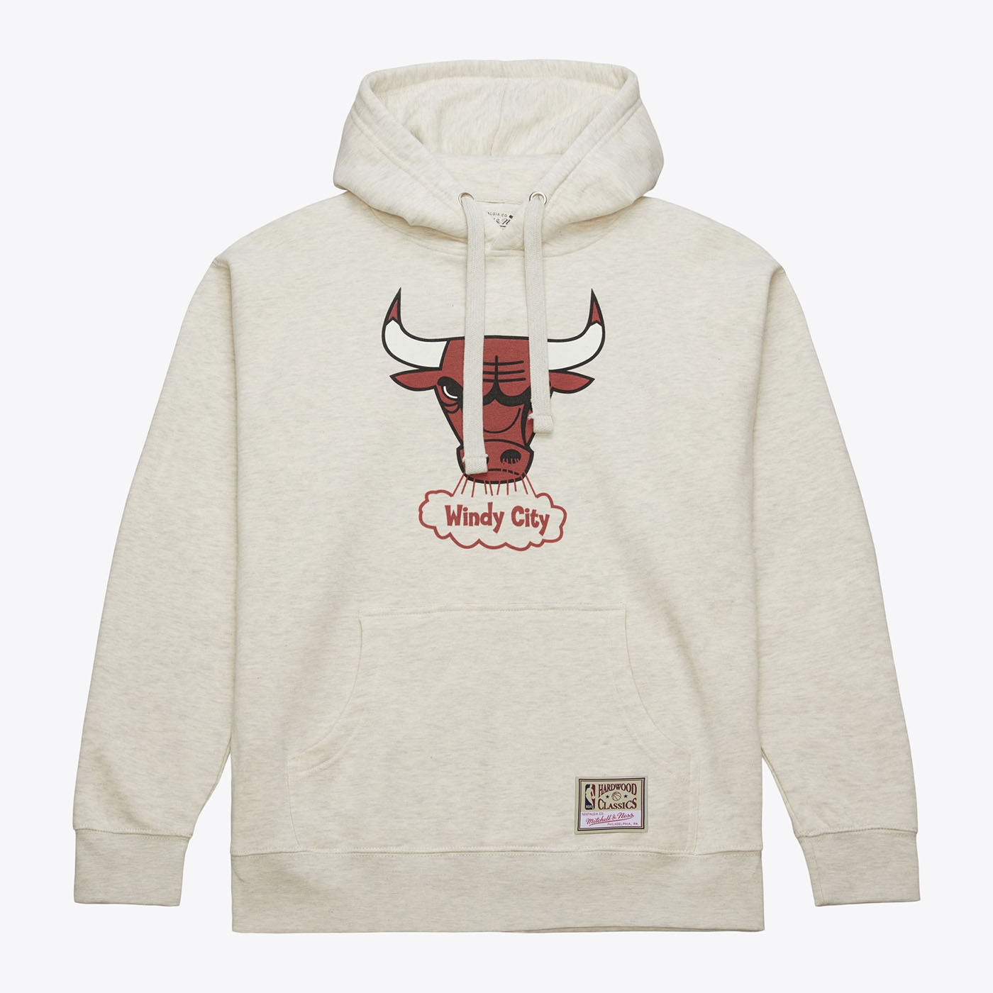 Chicago Bulls Slammin Mitchell & Ness NBA Hoodie Oatmeal Heather