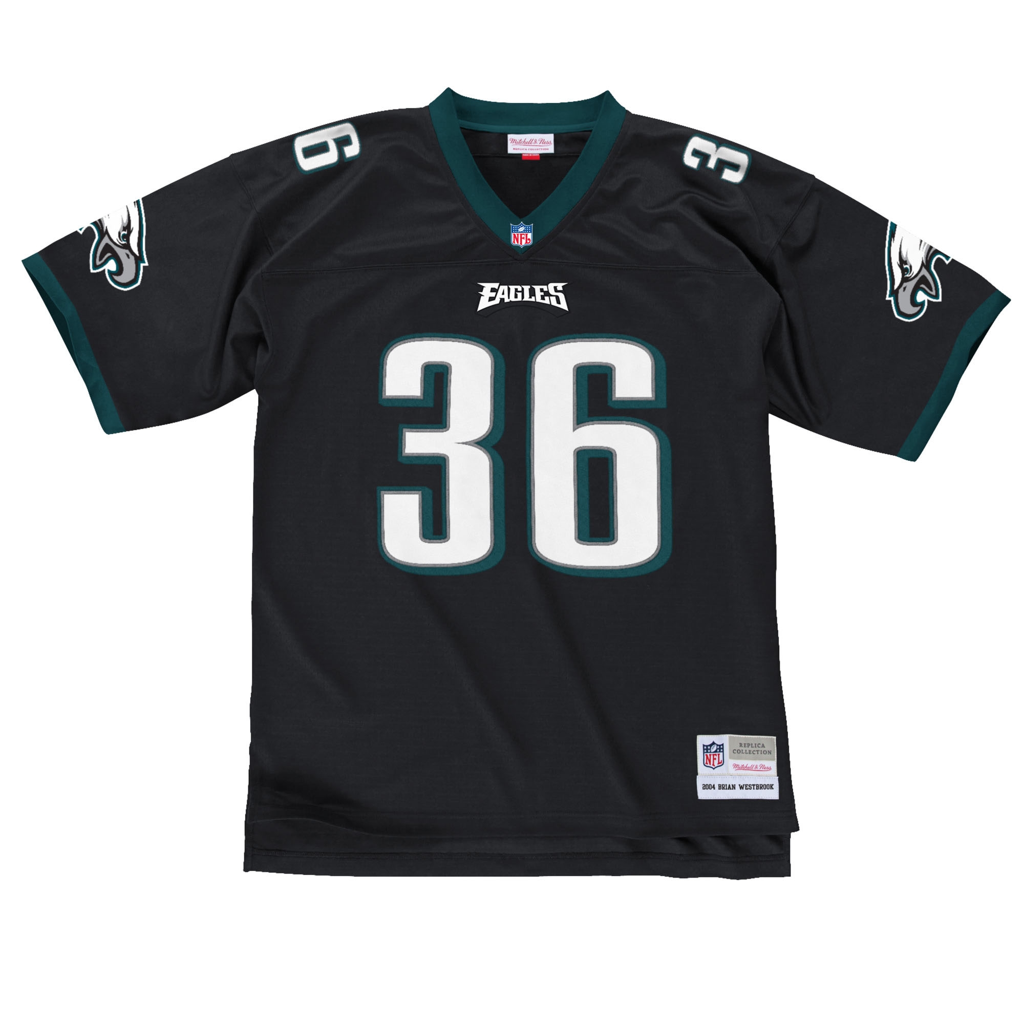Brian Westbrook #36 Philadelphia Eagles Mitchell & Ness Throwback NFL Trikot Schwarz