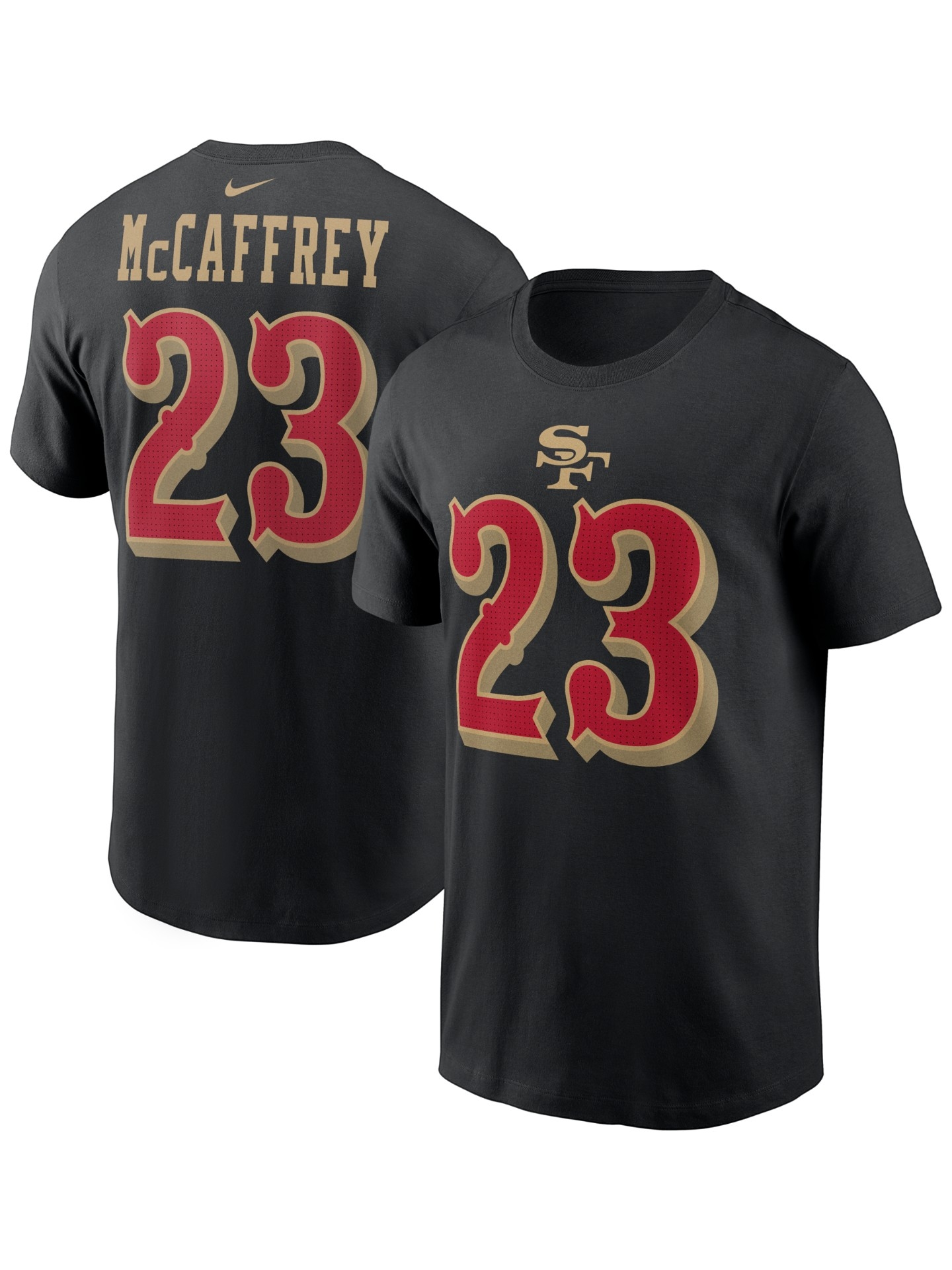 Christian McCaffrey #23 San Francisco 49ers 2026 NFL Rivalries Player T-Shirt Schwarz