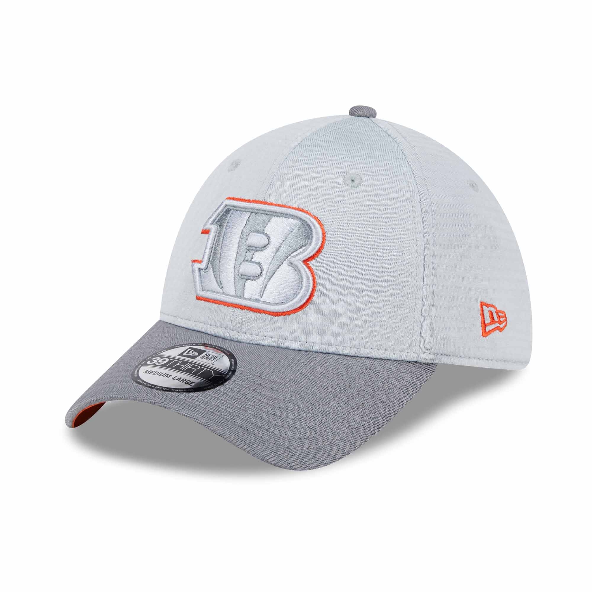 Cincinnati Bengals 2024 NFL Training Camp New Era 39THIRTY Flex Cap Grau