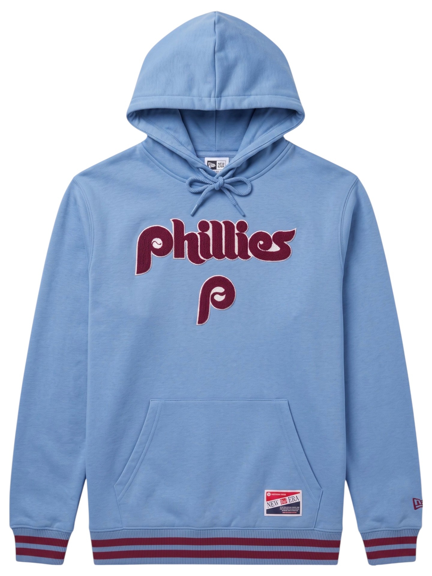 Philadelphia Phillies Felt Logo Throwback MLB Hoodie Blau