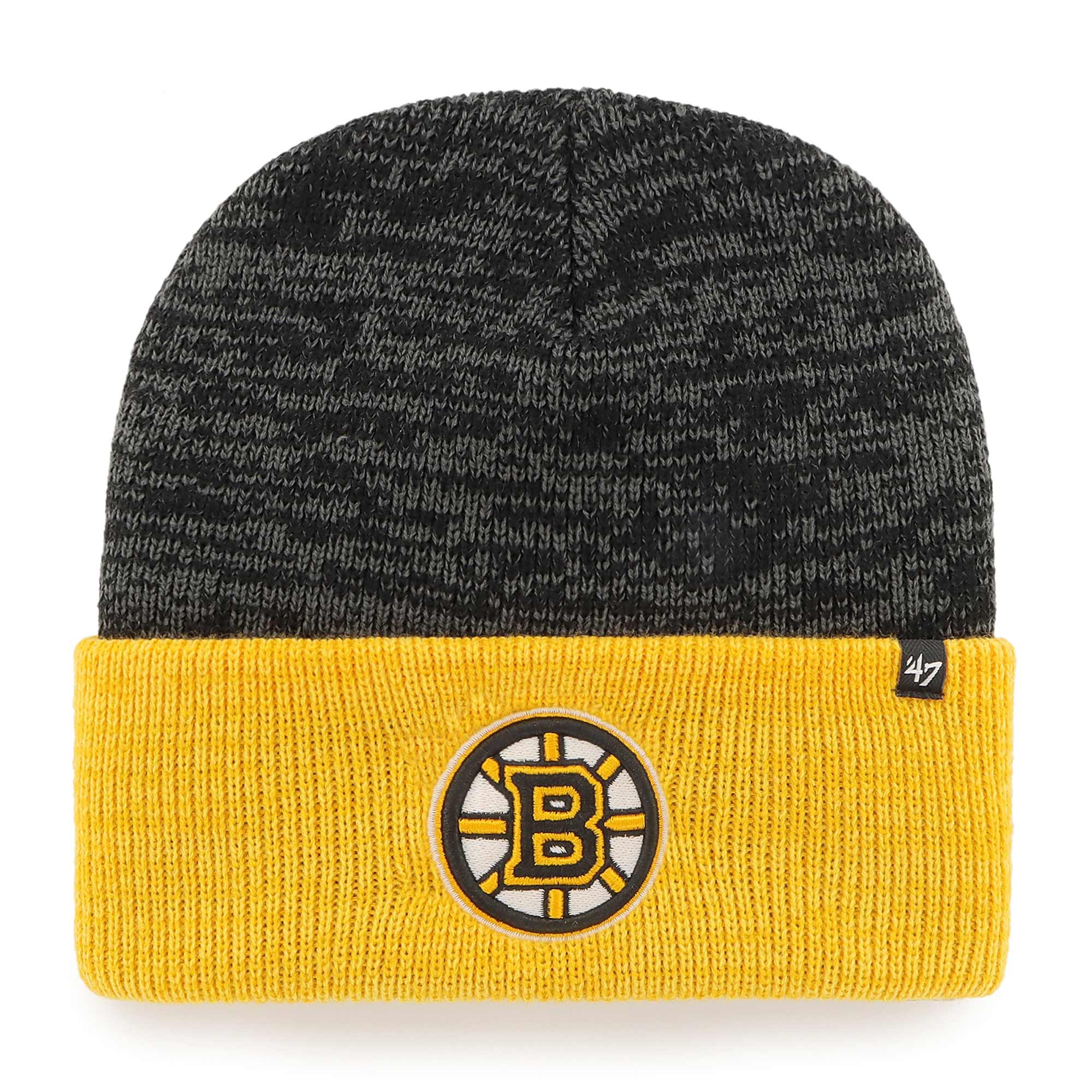 Boston Bruins '47 Two-Tone Brain Freeze Beanie NHL Knit Hat