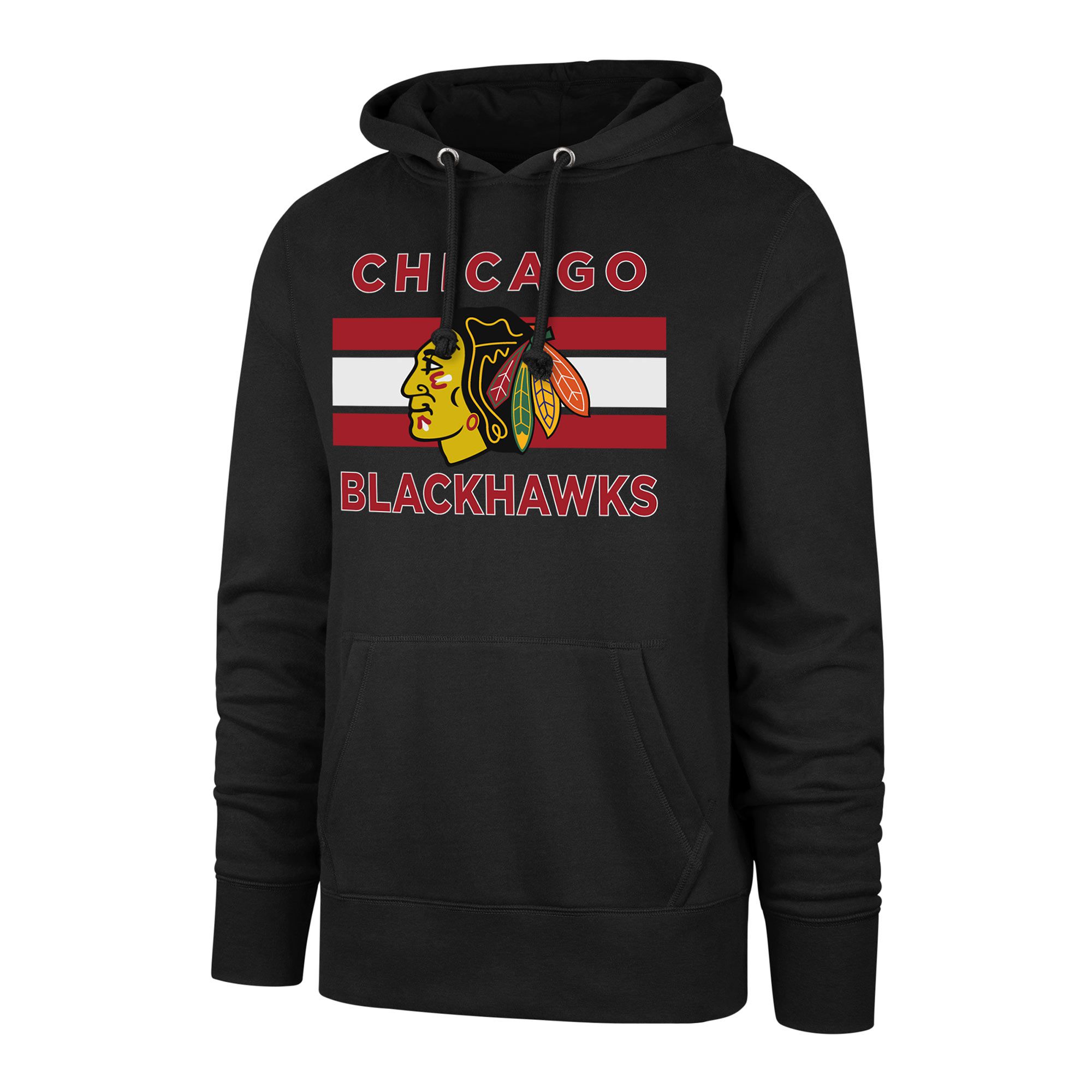 Chicago Blackhawks Stripe '47 Burnside NHL Hoodie Schwarz