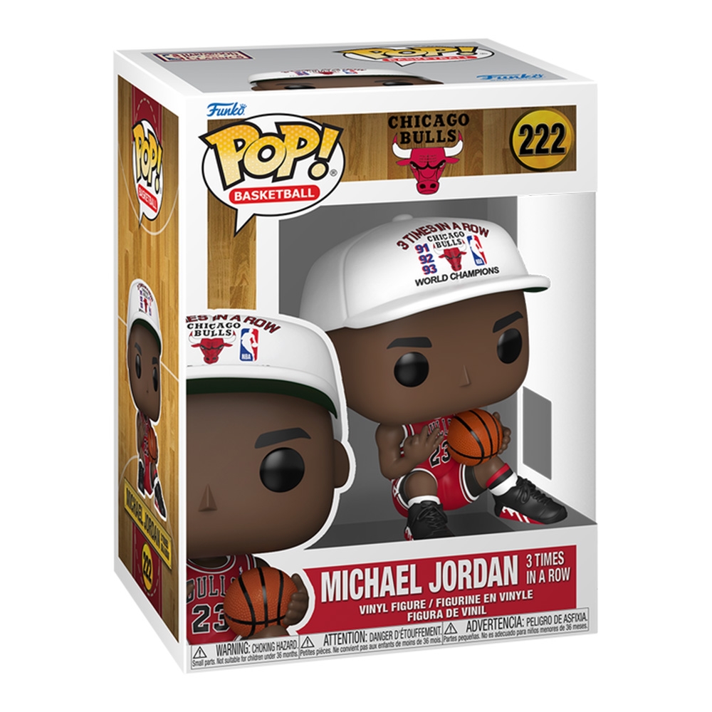 Funko POP! #222 Michael Jordan Chicago Bulls 3 Times Vinyl NBA Figur