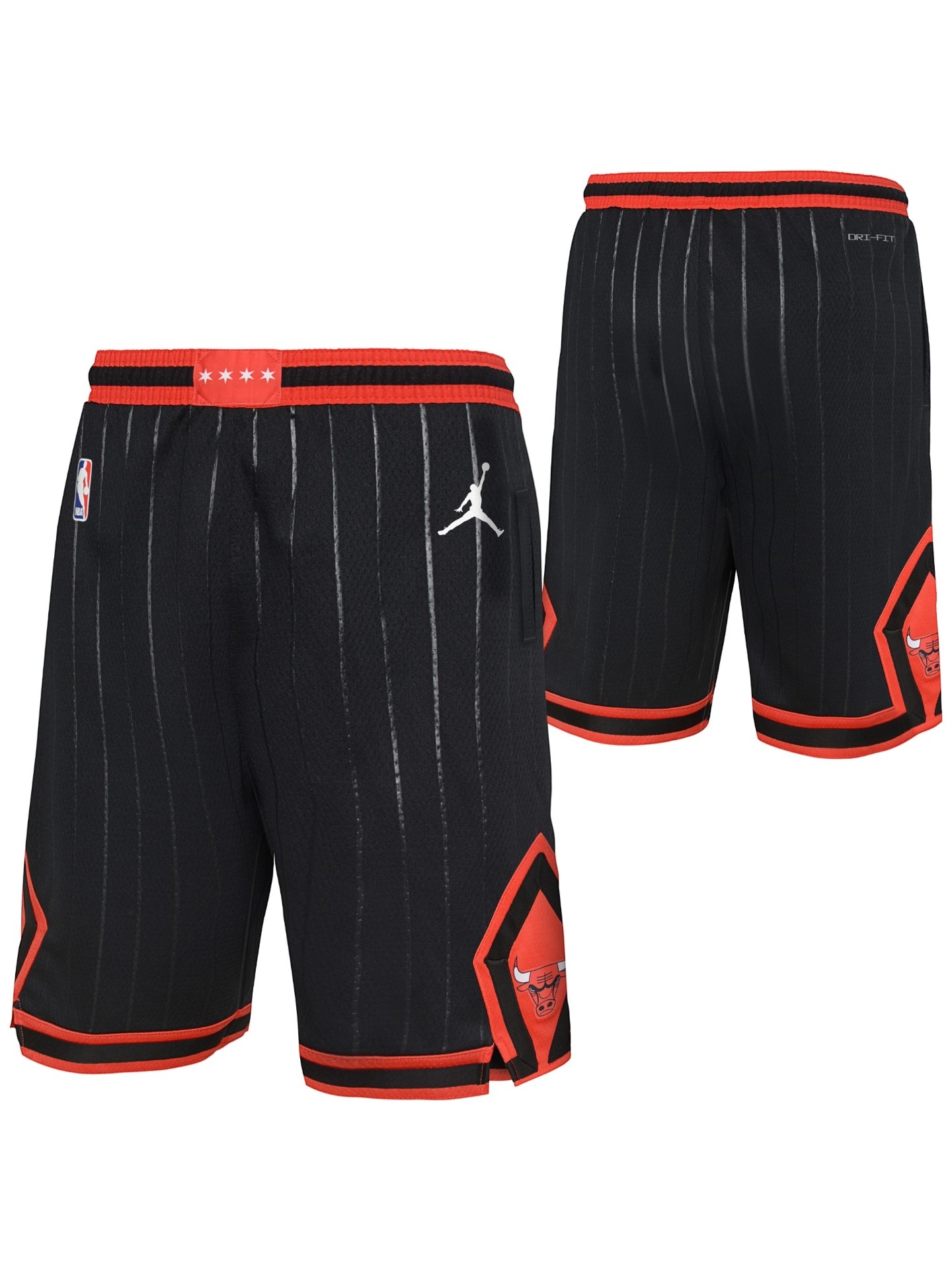 Chicago Bulls Statement Swingman NBA Shorts Schwarz (YOUTH)