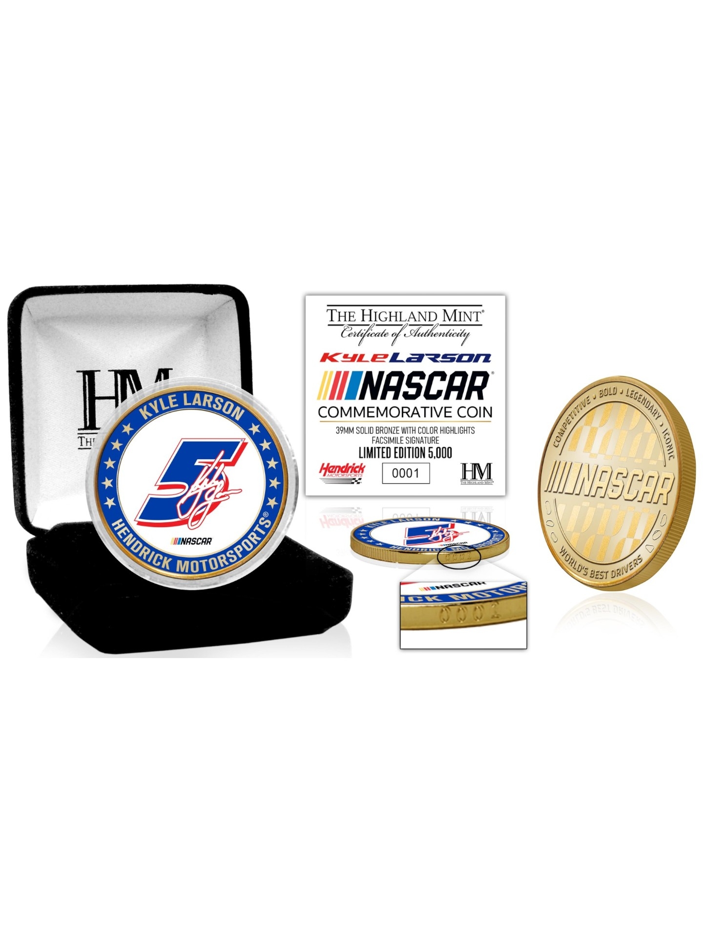 Kyle Larson Hendrick Motorsport Bronze-Gedenkmünze