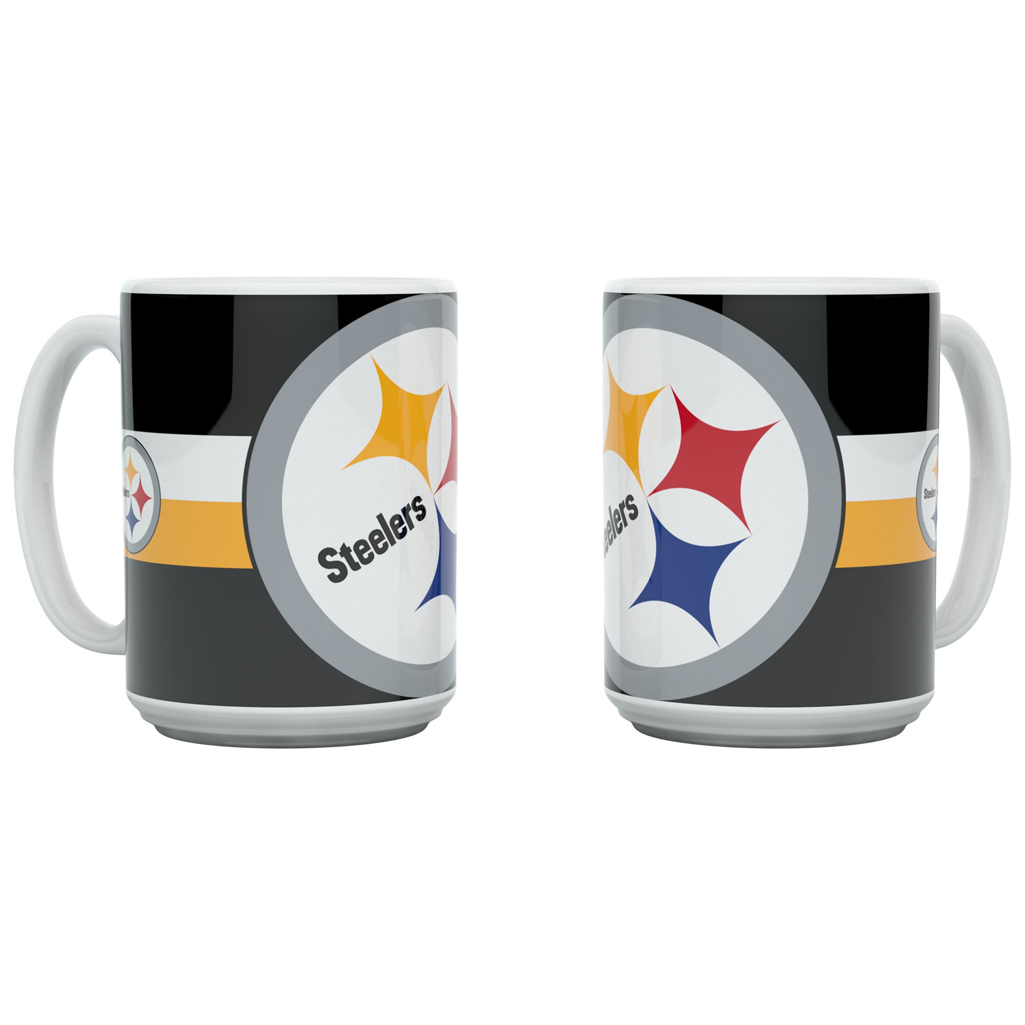 Pittsburgh Steelers Triple Logo Jumbo NFL Mug (450 ml)