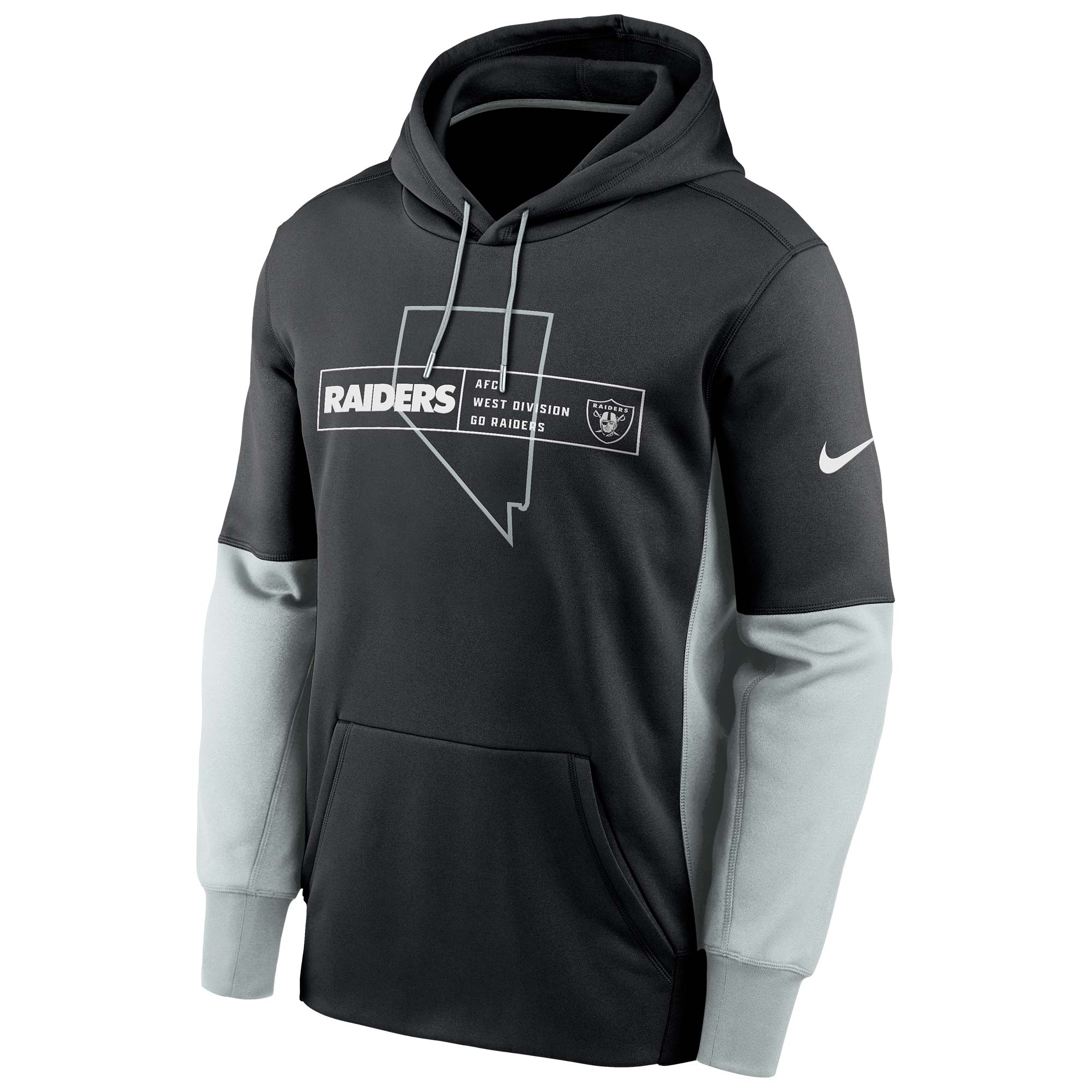 Las Vegas Raiders Color Block Nike Therma NFL Hoodie