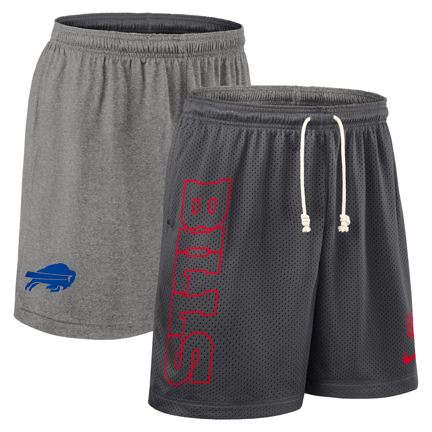 Buffalo Bills 2025 NFL Sideline Reversible Mesh Nike Dri-FIT Shorts Schwarz