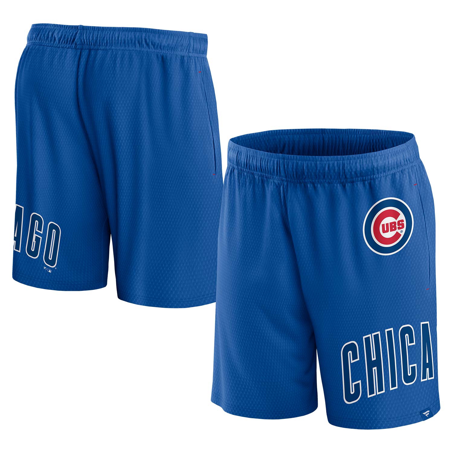 Chicago Cubs Clincher Fanatics MLB Mesh Shorts Blau